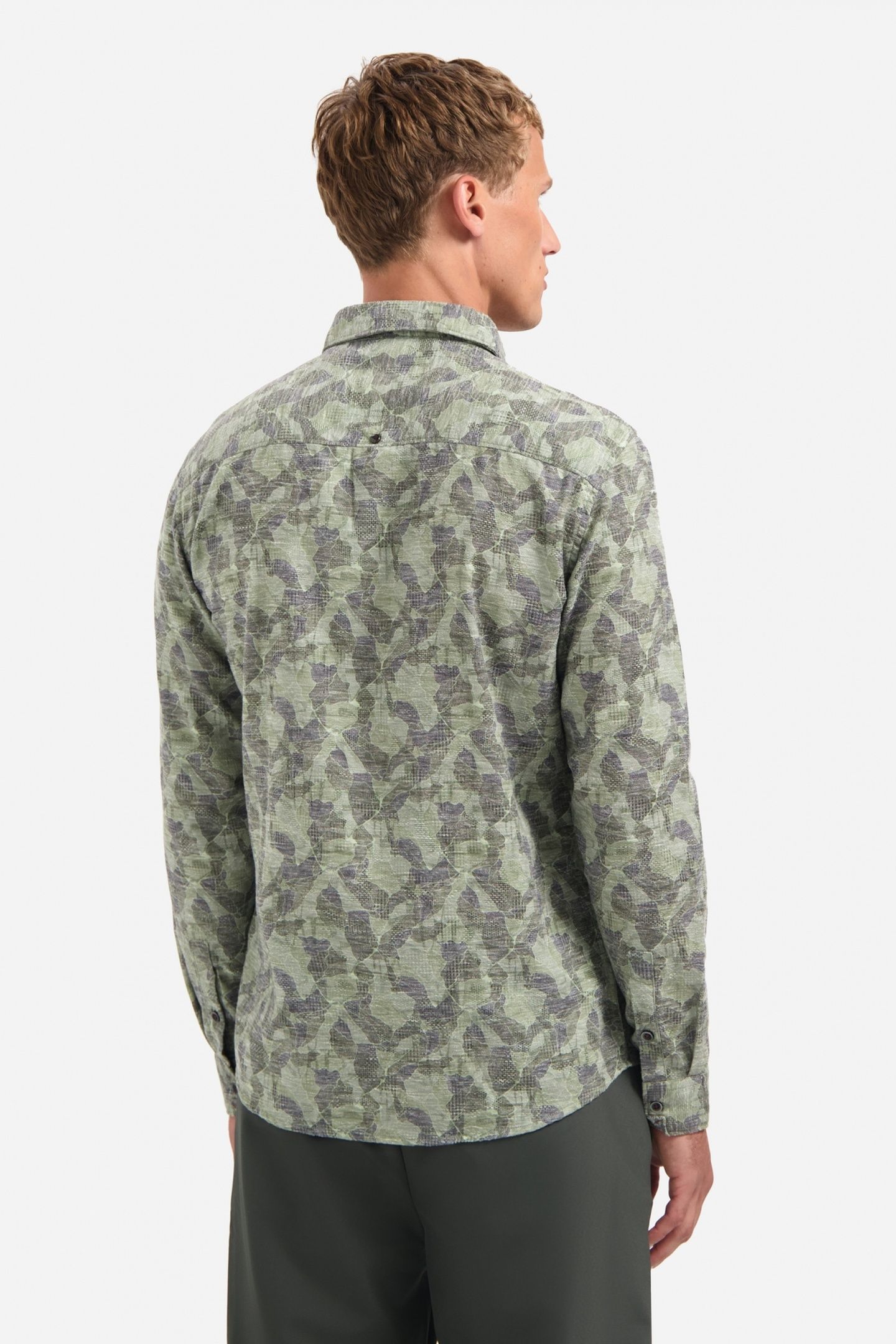 SHIRT ALLOVER PRINTED JACQUARD DARK GREEN 4