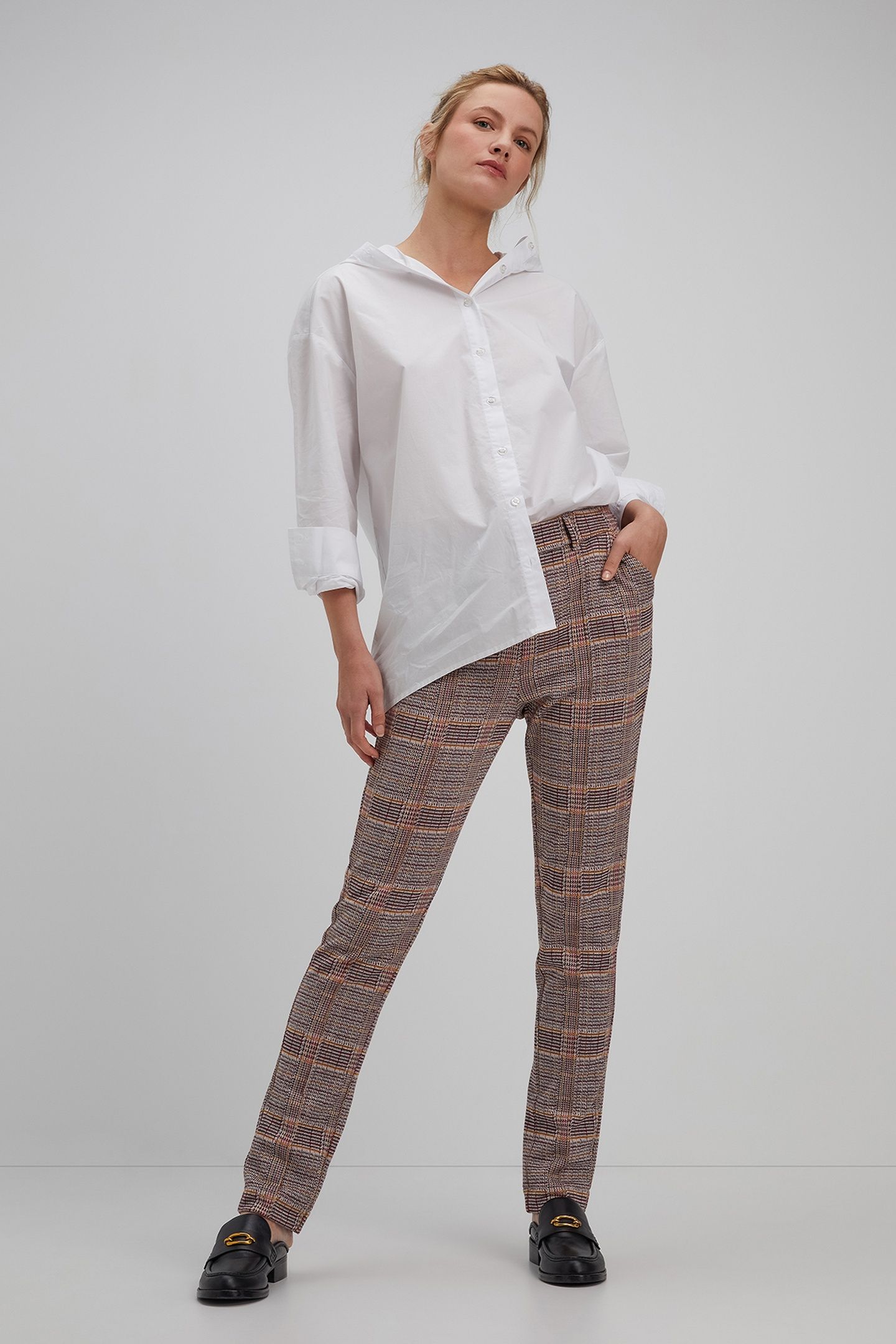 TAO PANTS MULTI COLOUR DARK CHECK 2