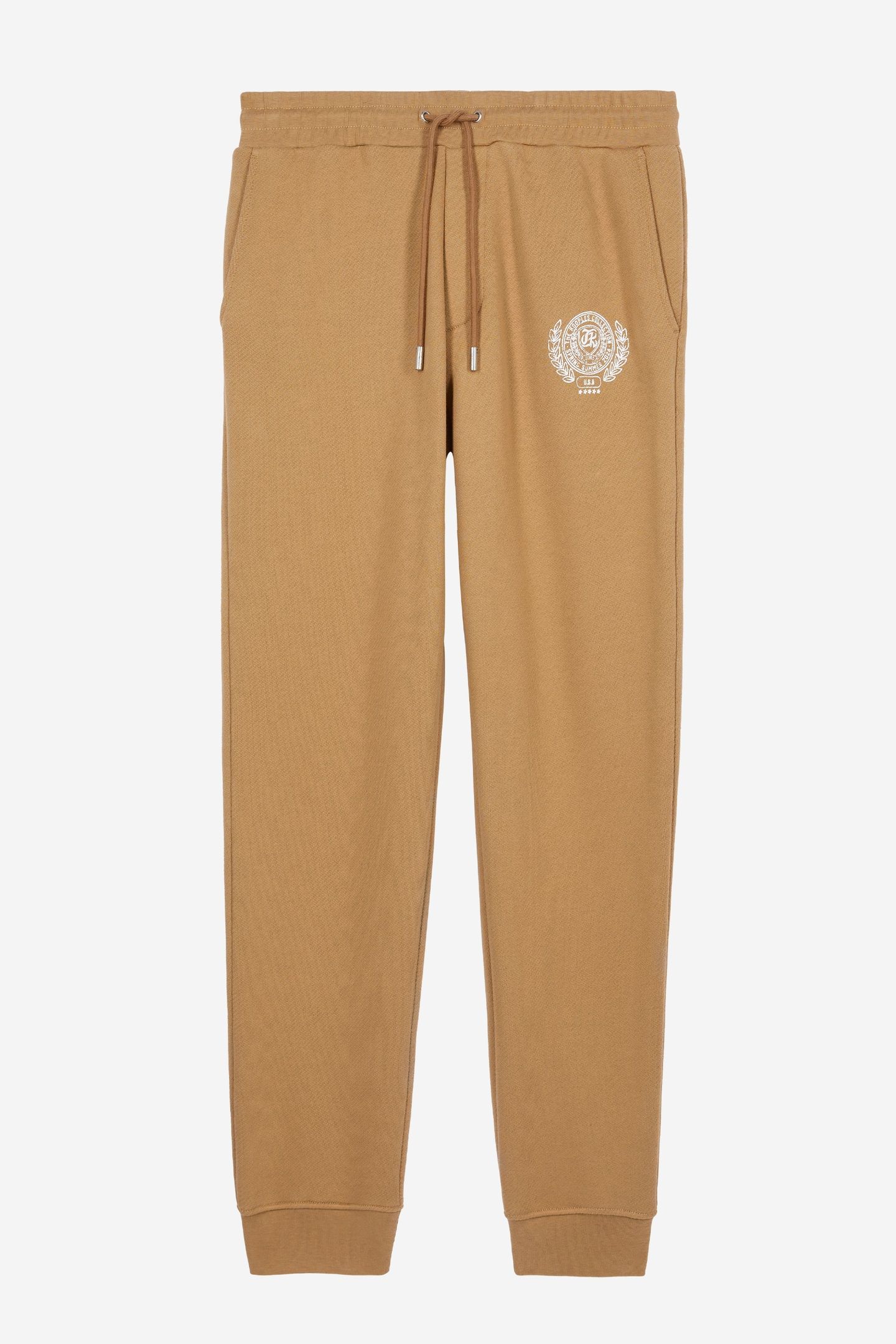 JOGGING SHORTS WITH PRINTED TK LOGO LIGHT BROWN 5