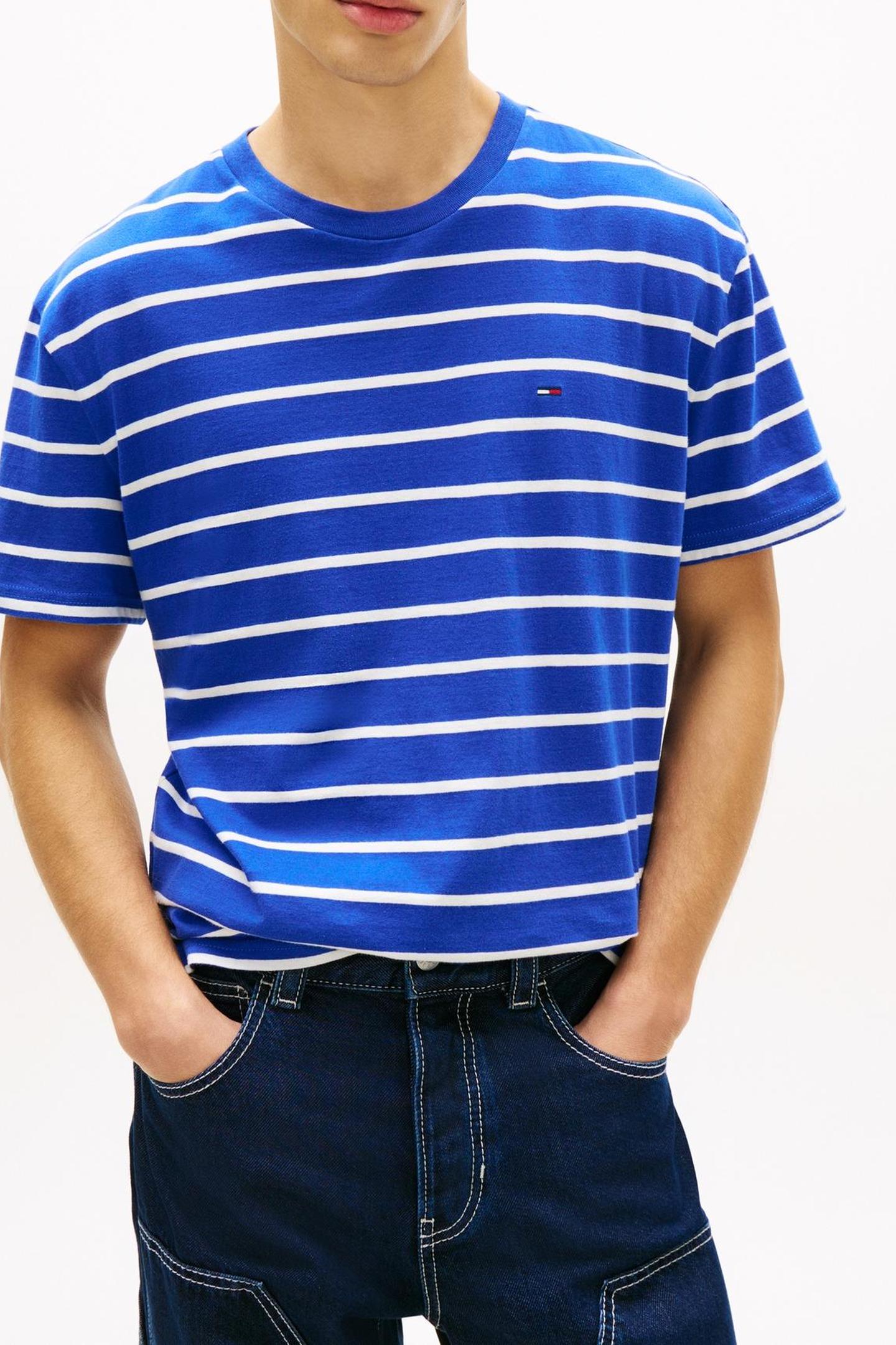 REGULAR STRIPE SS TEE FIZZY BLUE STRIPE 1