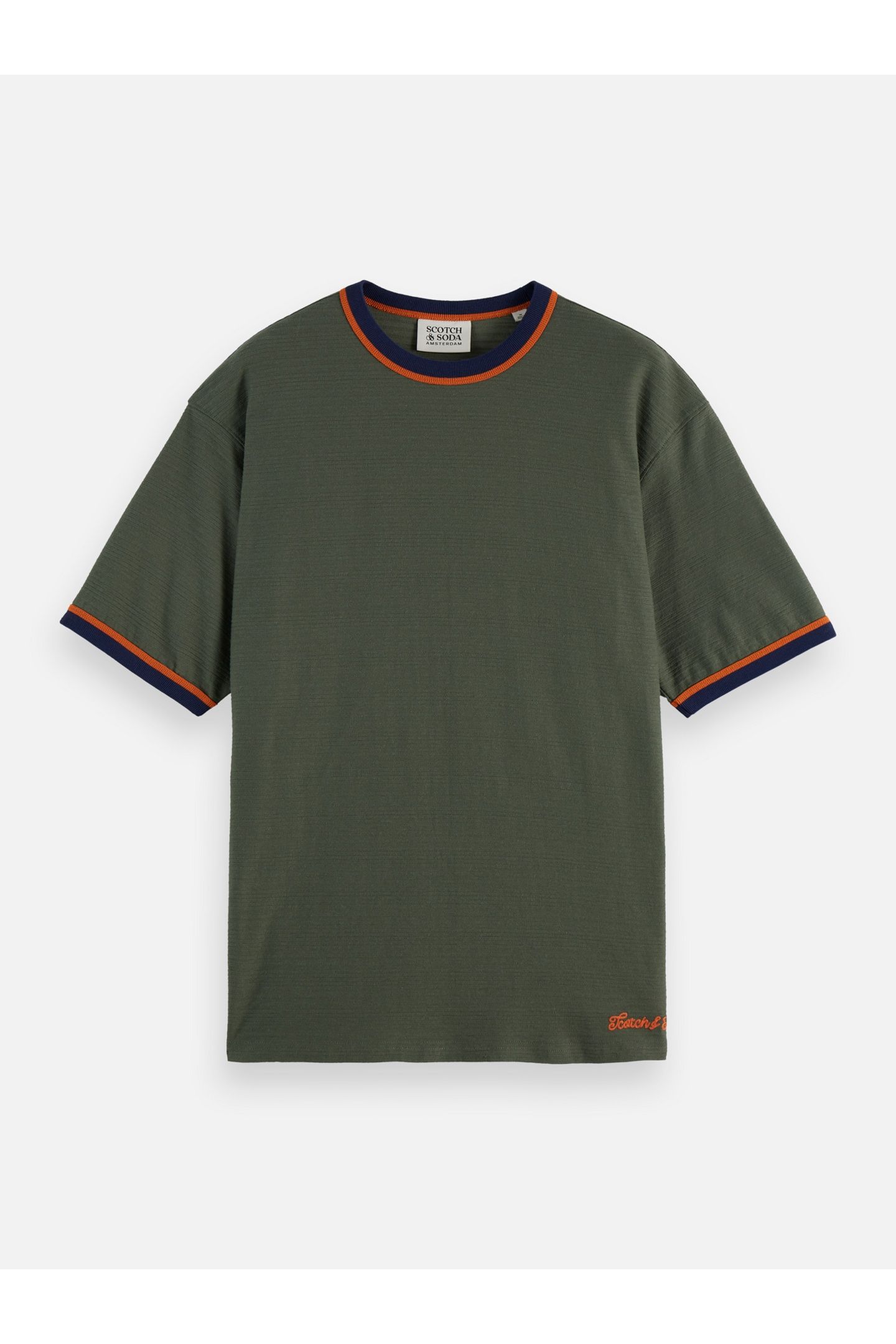 RELAXED FIT BOUND NECKLINE T-SHIRT THYME 4