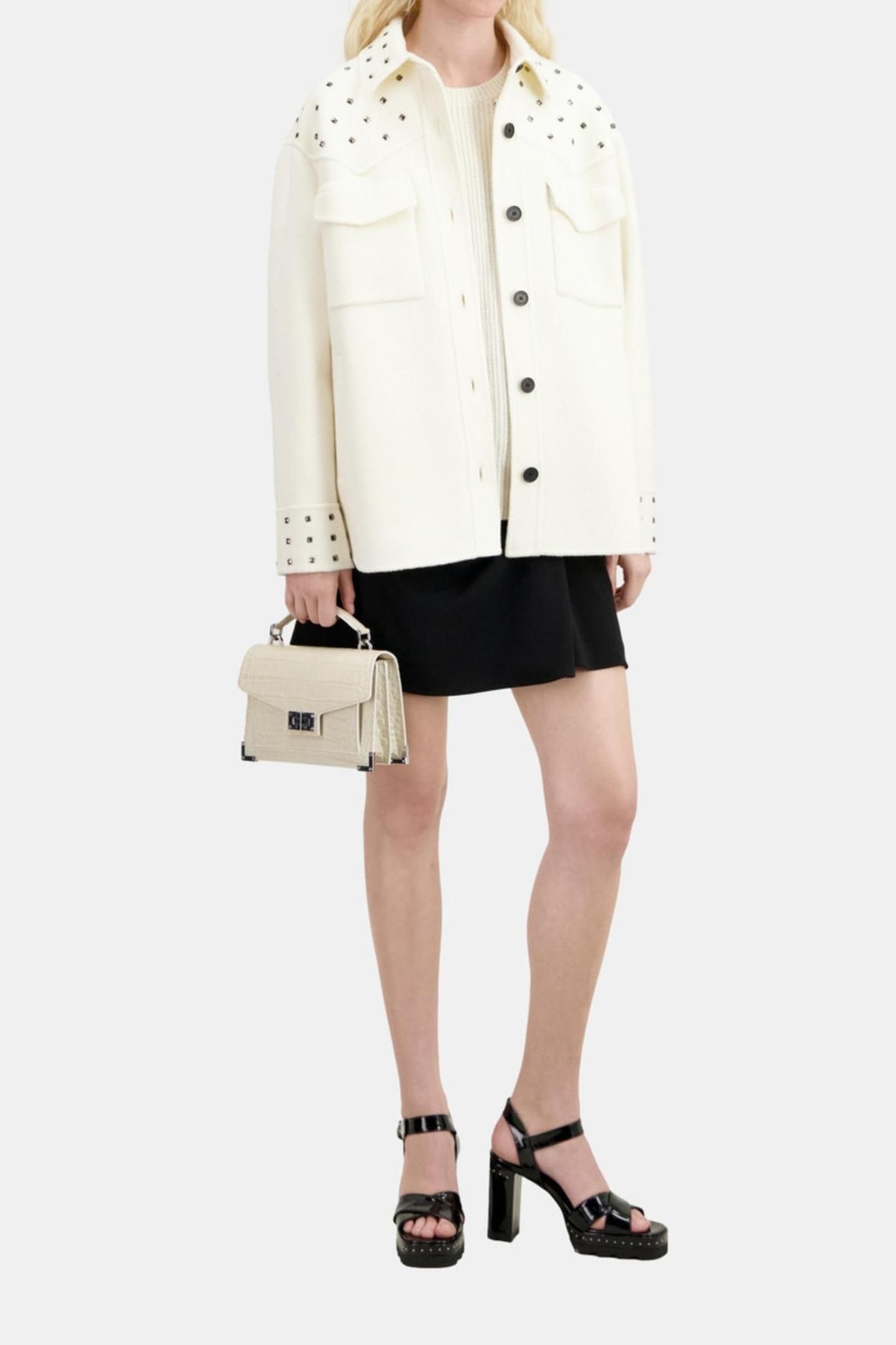 BLOUSON DOUBLE FACE DETAILS STUDS ECRU 2