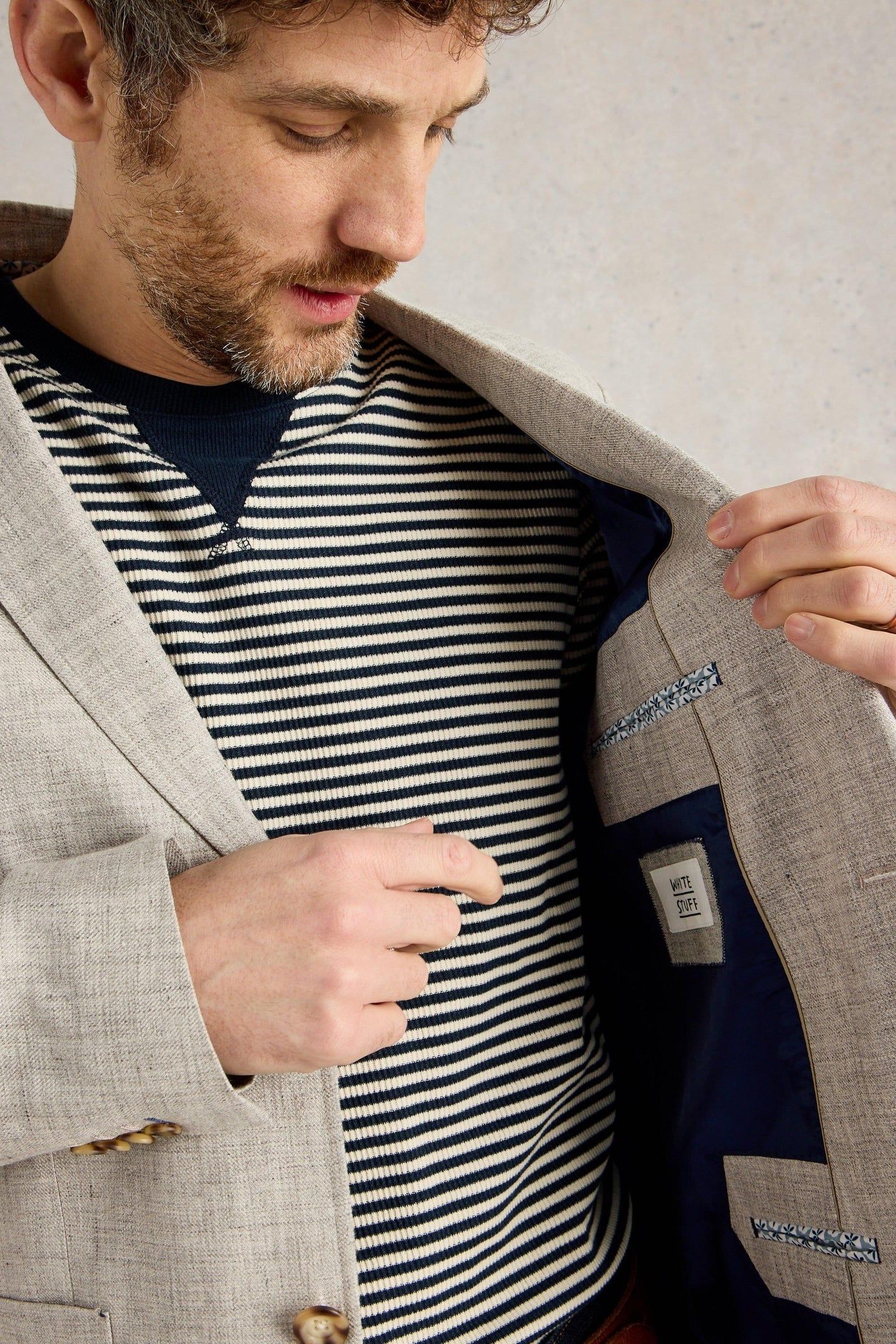 LINEN BLAZER LIGHT GREY 6