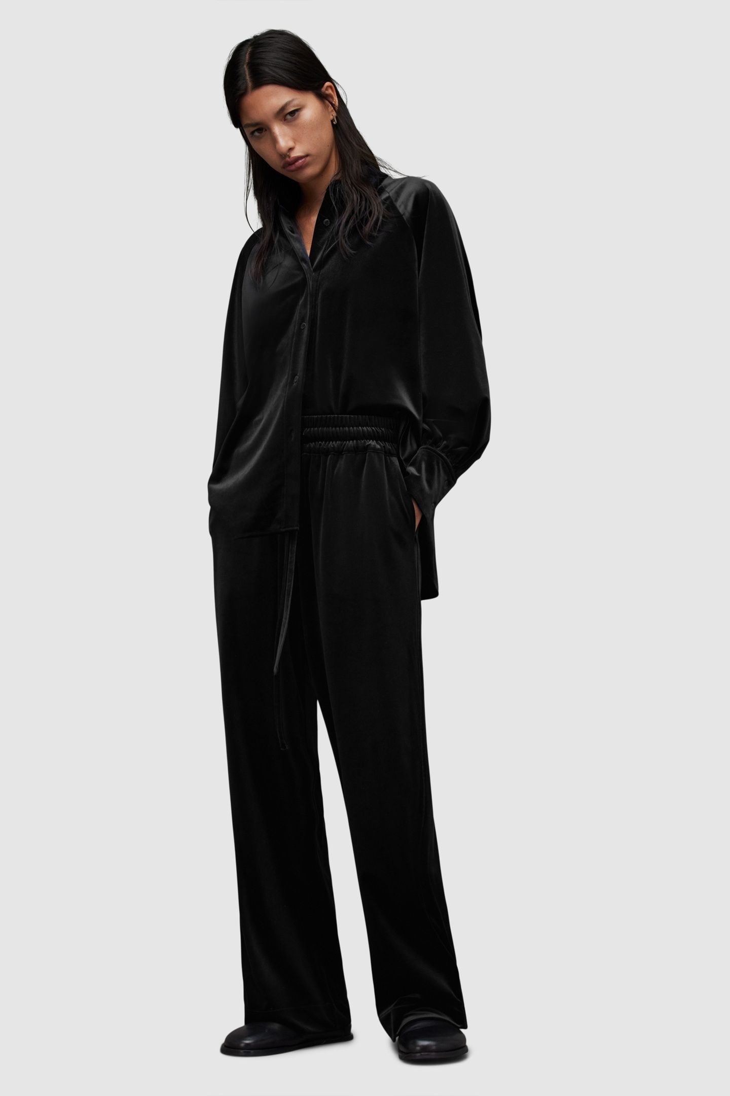 TYLER VELVET TROUSER BLACK 1