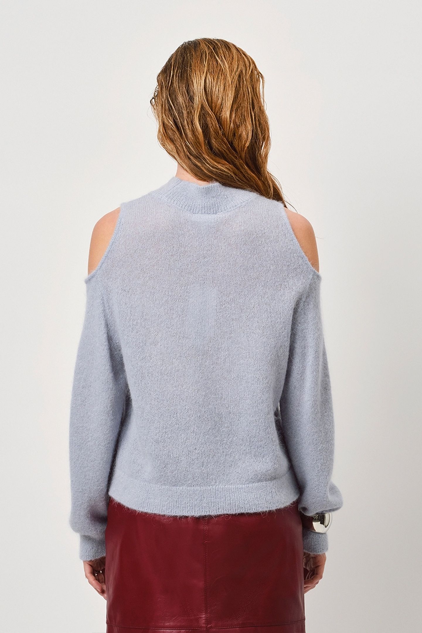 AVIEL OPEN SHOULDER SWEATER ICED BLUE 2