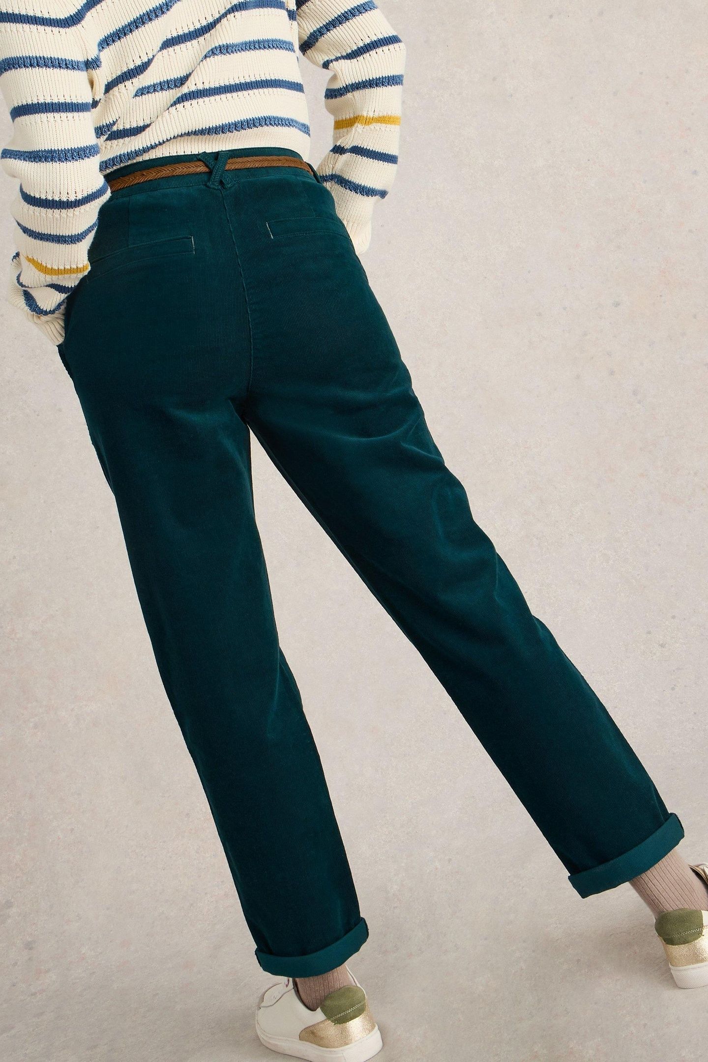 TWISTER CORD TROUSER DARK GREEN 3