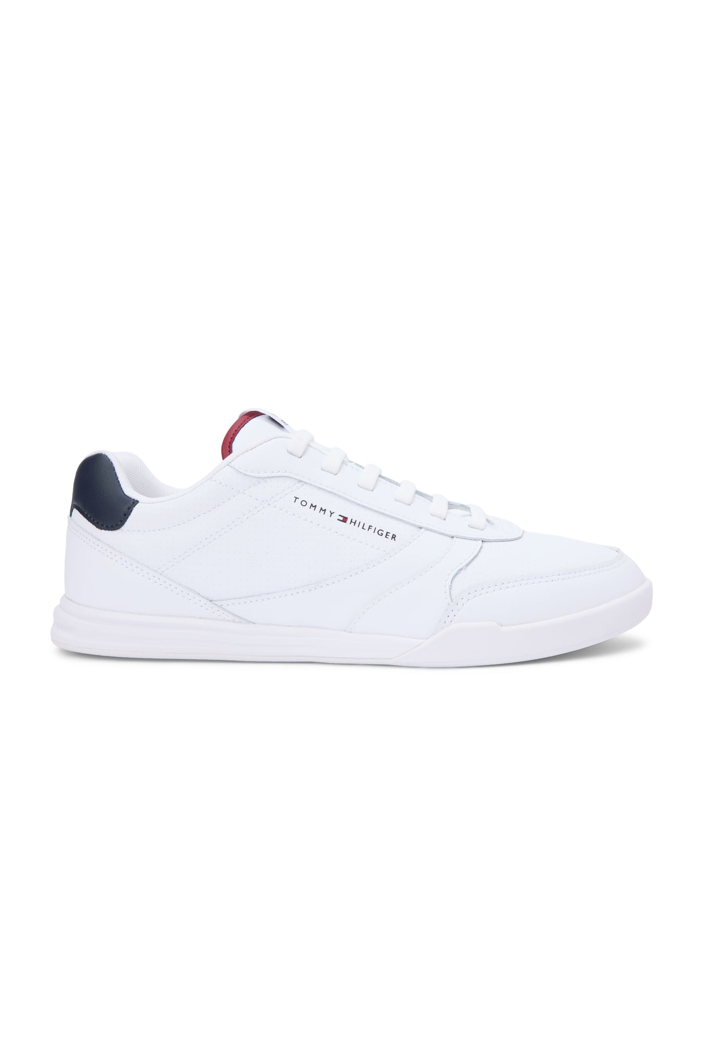 CONTRAST HEEL TRAINERS WILEATHER WHITE 1