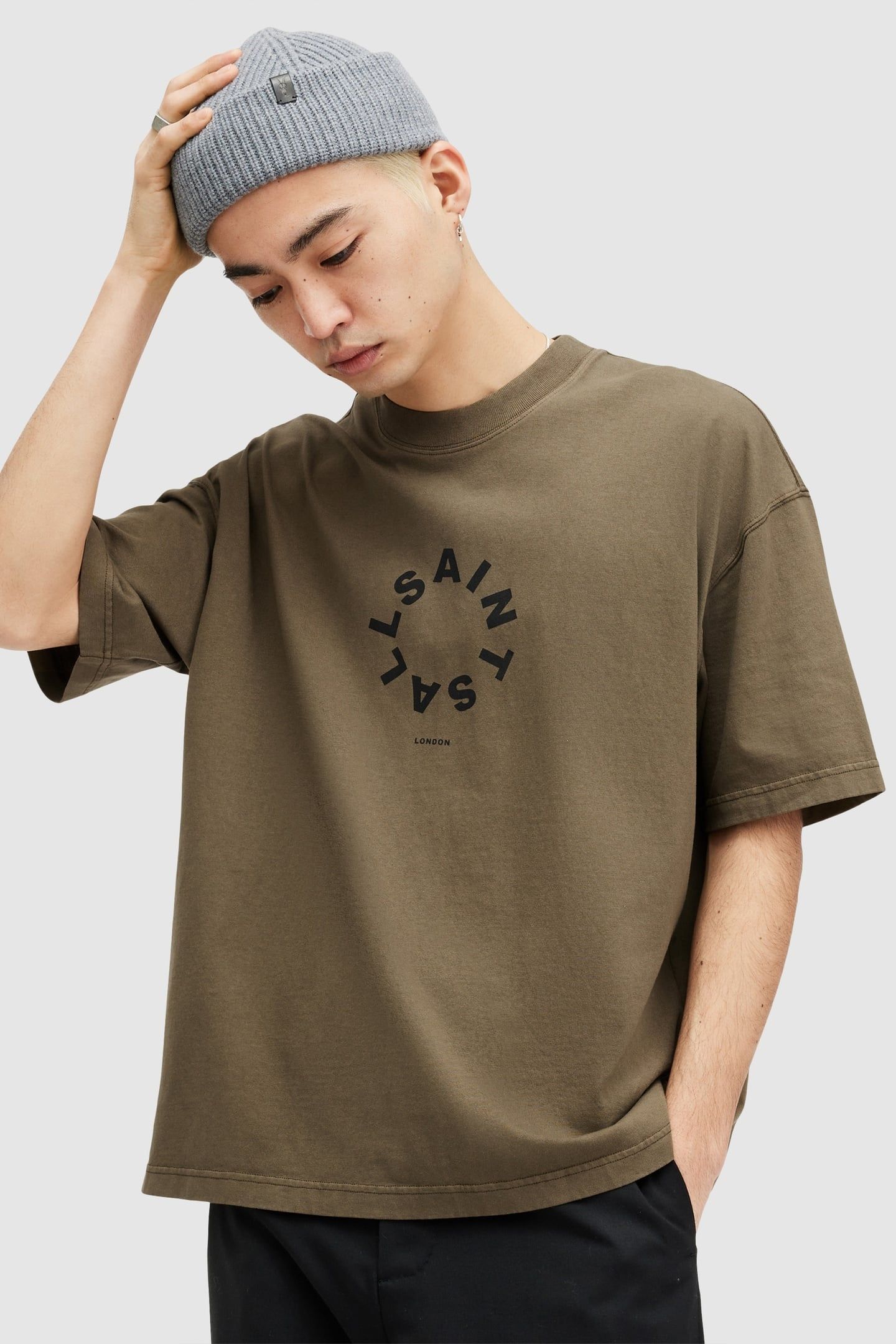 TIERRA SS CREW ASH KHAKI GREEN 1