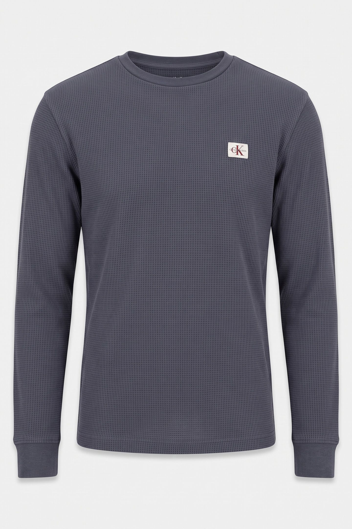 LONG SLEEVE WAFFLE BADGE T-SHIRT BLUE NOMAD 3