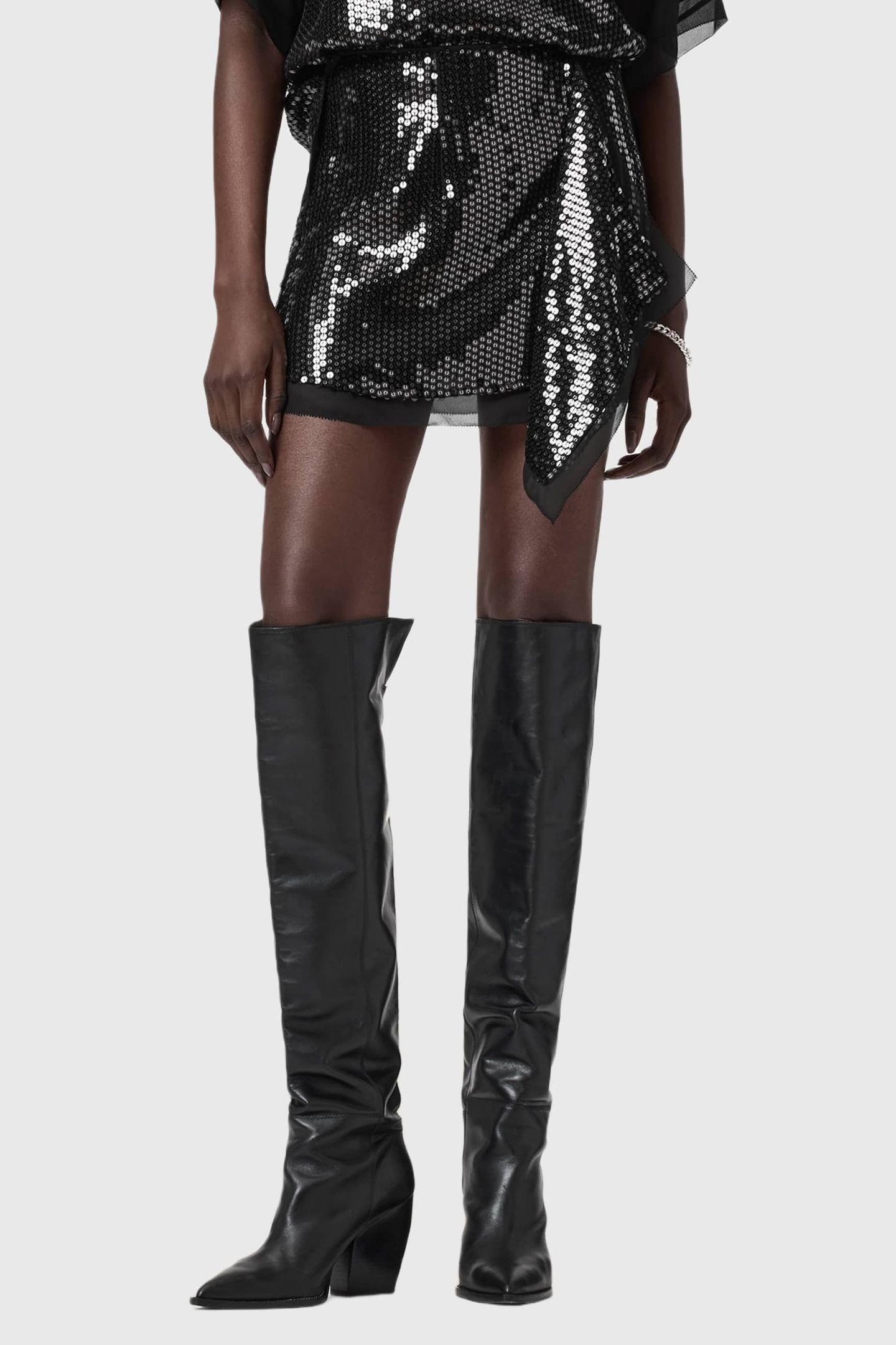 FONSIE EMB SKIRT BLACK 1