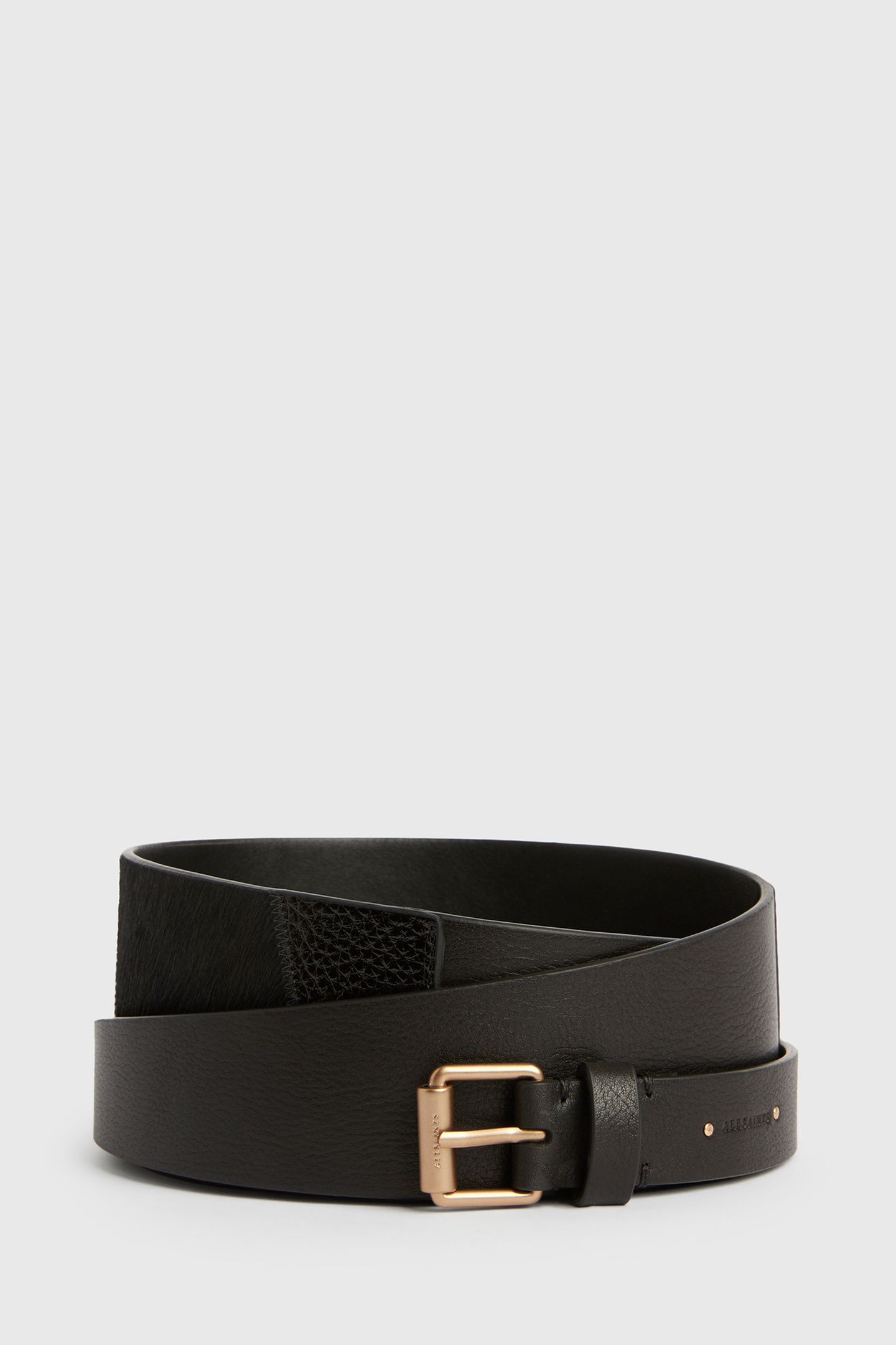 ARELL PATCHWORK BELT BLACK/WARM BRASS 2