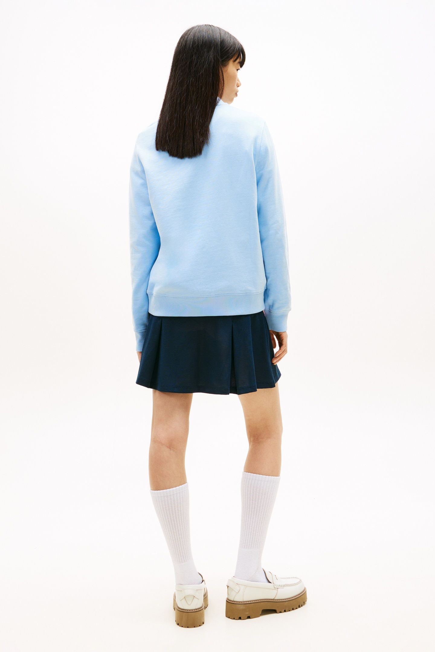 REGULAR ESS LOGO CREW LIGHT POWDERY BLUE 2
