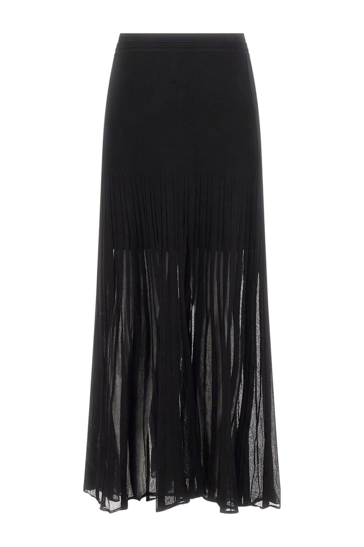 BESSIE PLEATED LONG JET BLACK A996 1