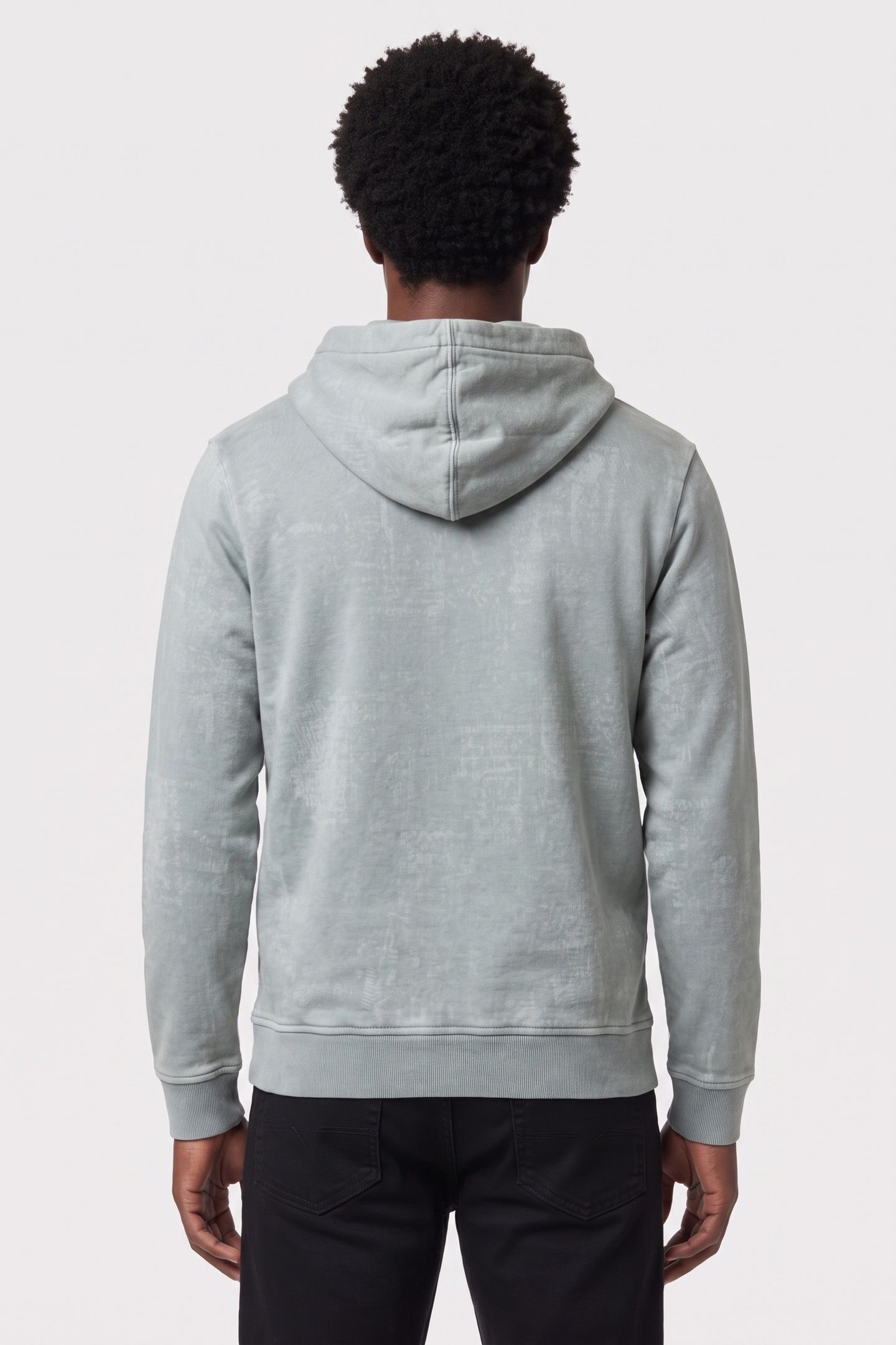 GUESS ECO LASERED AOP HOODIE S AOP FULL GREY BANDAN 2