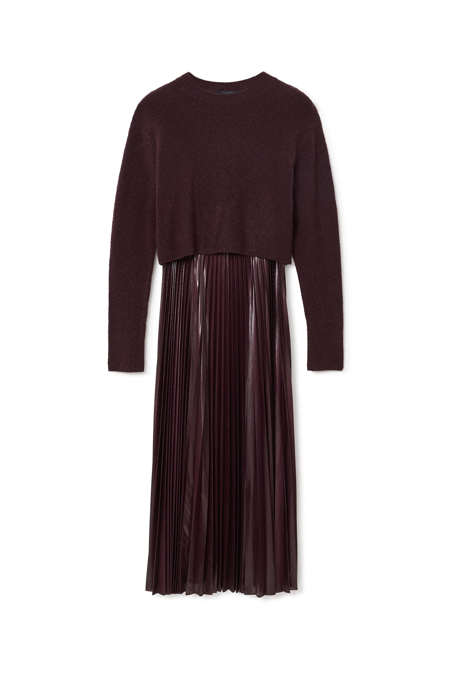 SPARK CREW DRESS OXBLOOD RED 9