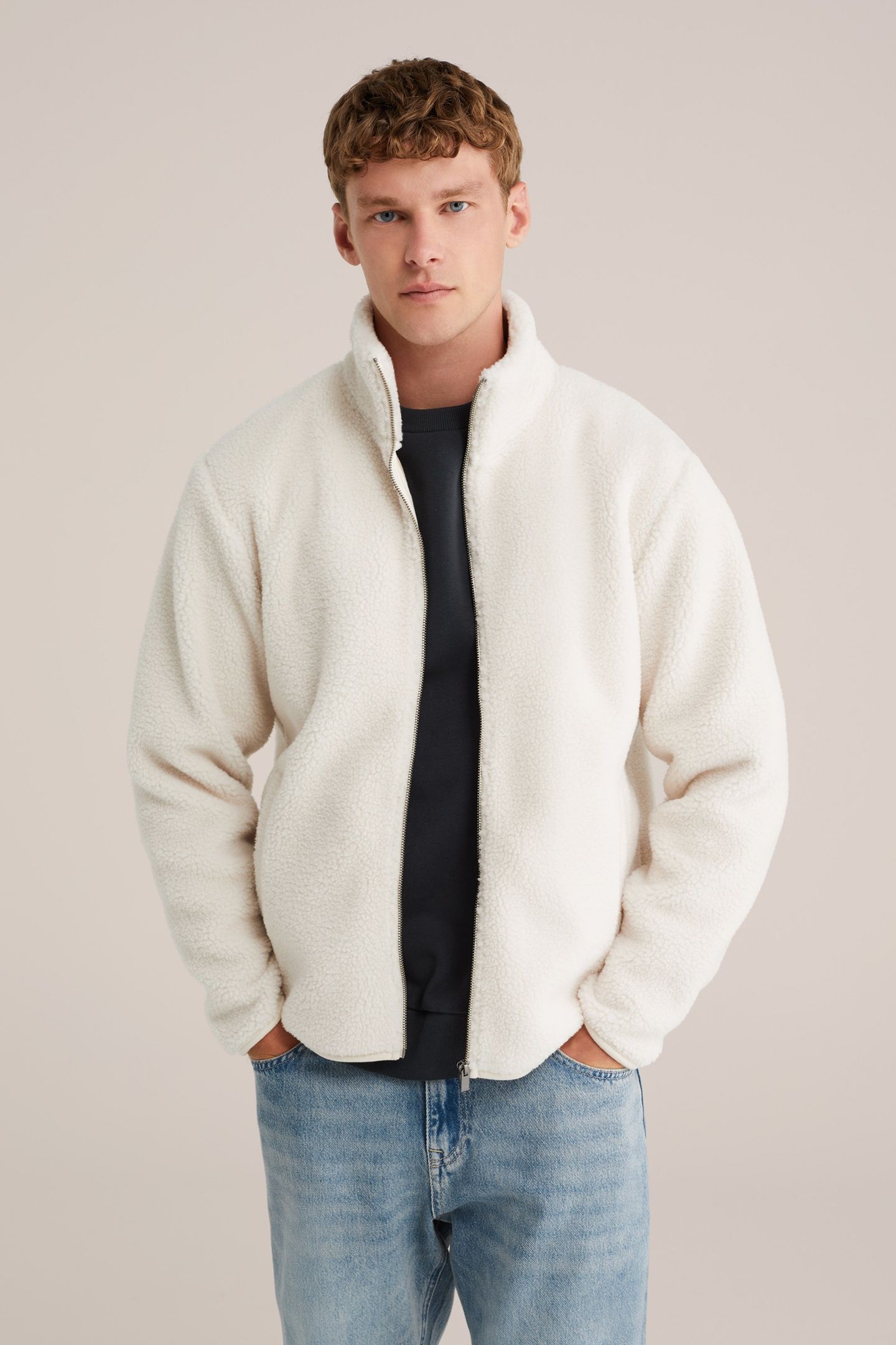 CARDIGAN WITH ZIPPER OFF-WHITE 1