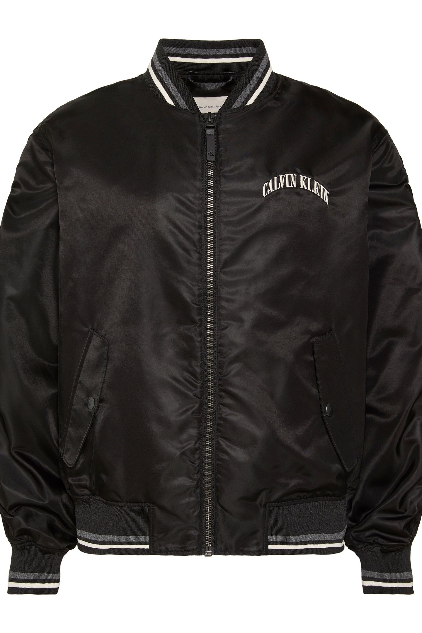 LONG SLEEVE UNFILLED NYLON TRACK JACKET BLACK 5