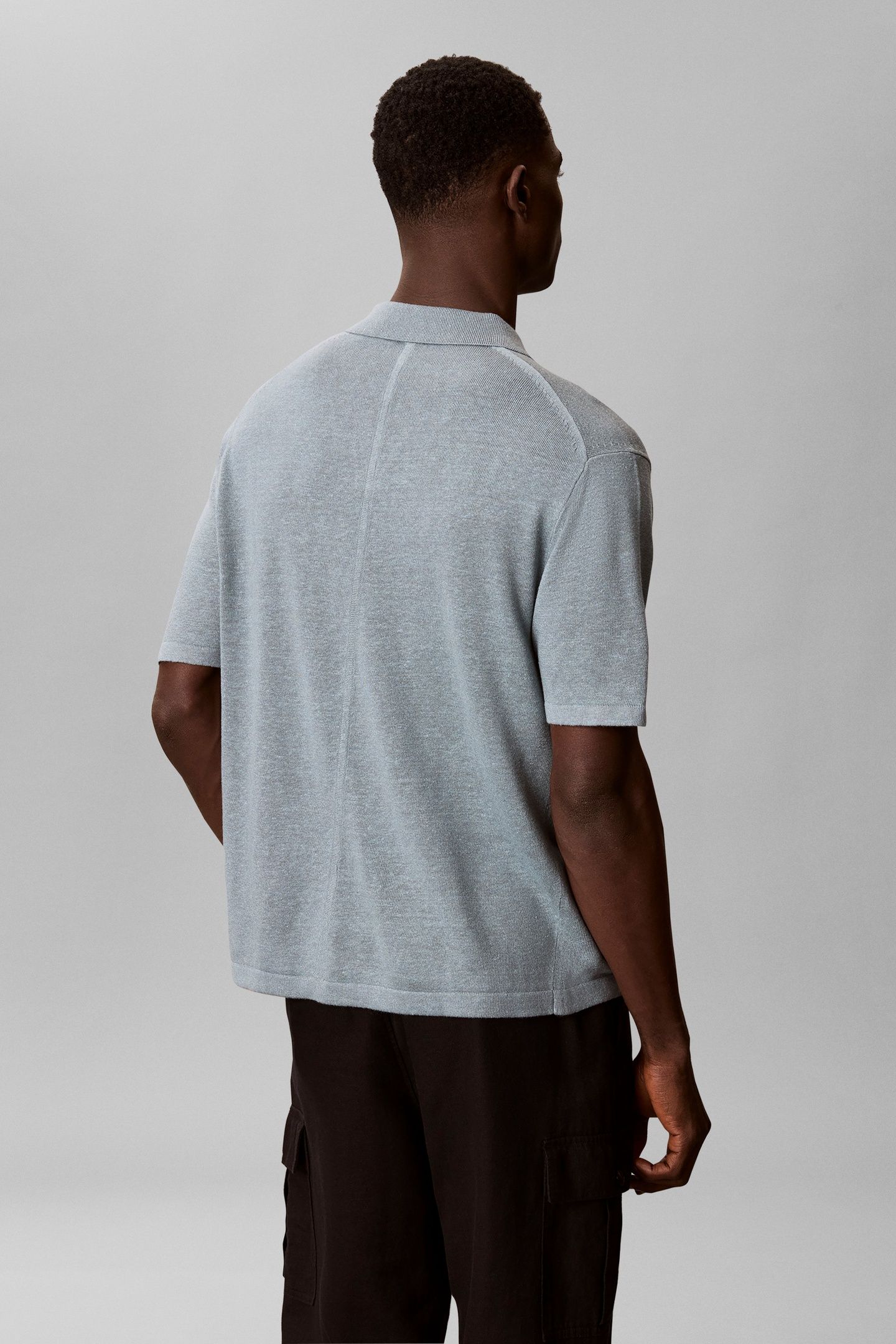 SS LINEN BLEND JOHNNY SWEATER FROSTED SPRUCE 2