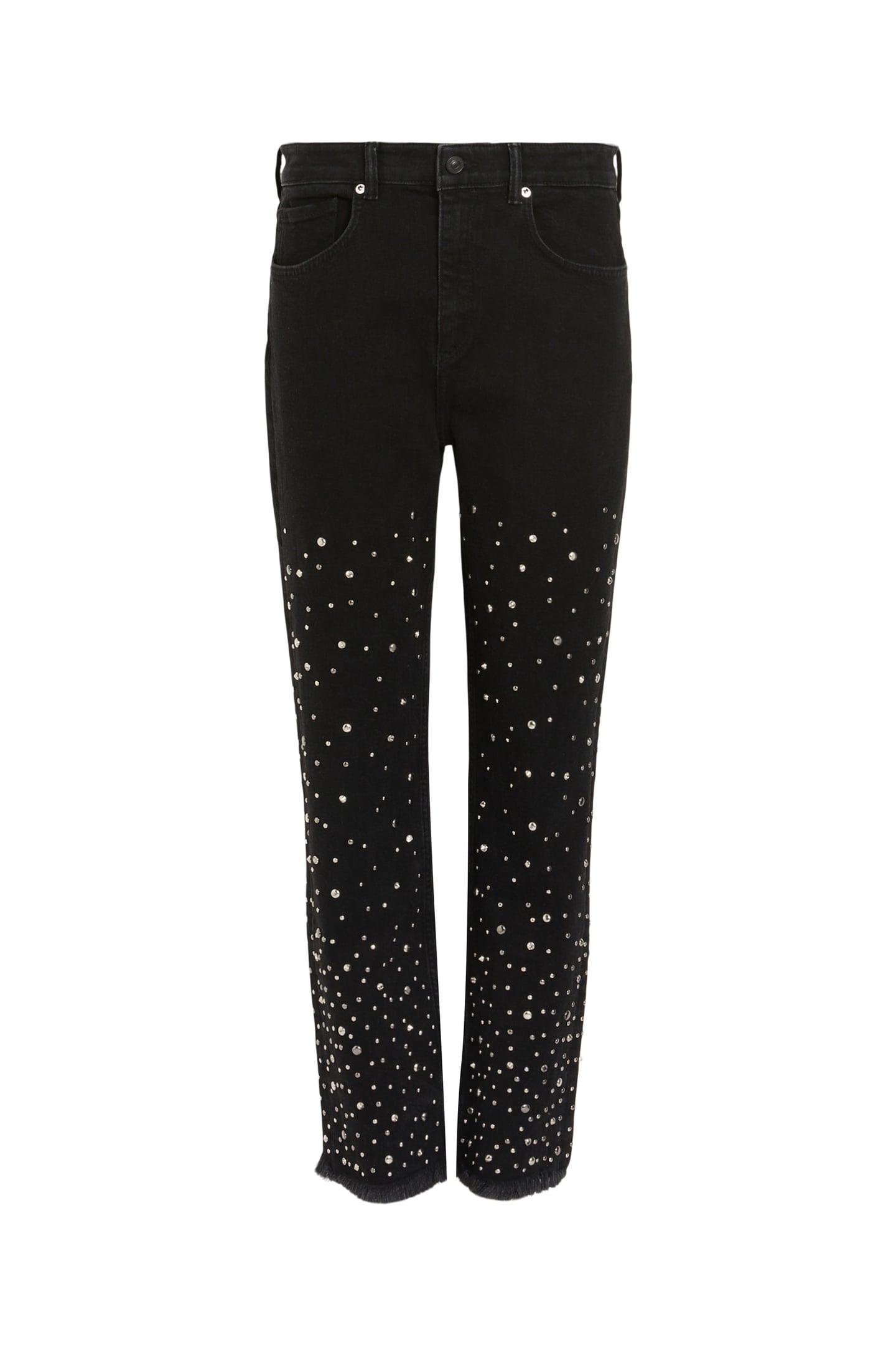 EVIE STUDDED JEAN WASHED BLACK 5