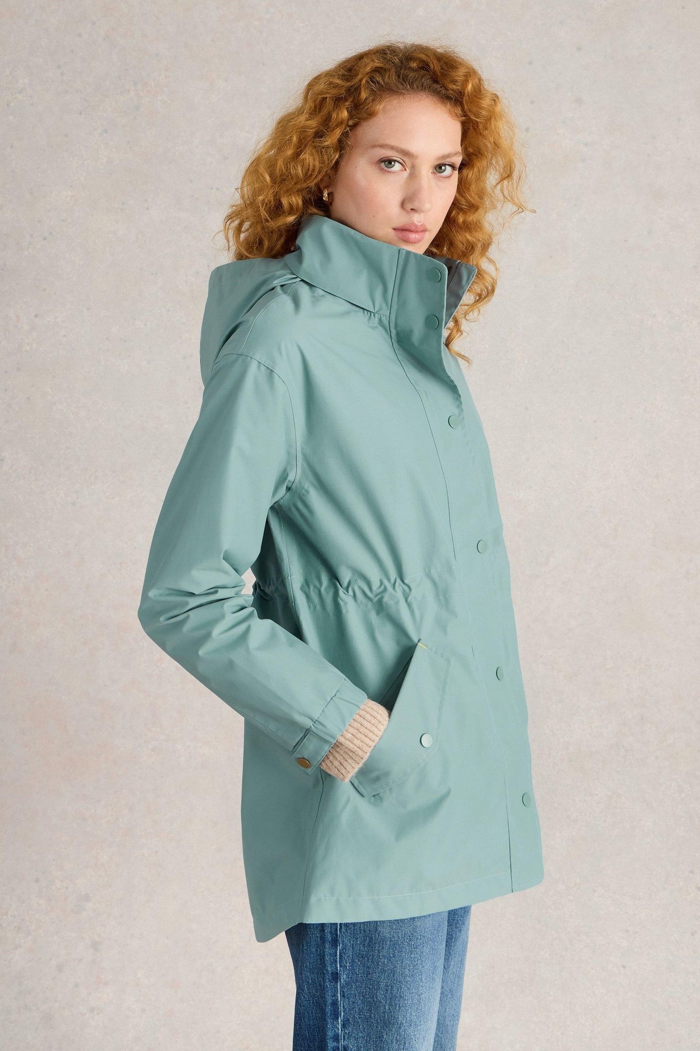 LEXI WATERPROOF COAT DUSTY BLUE 1