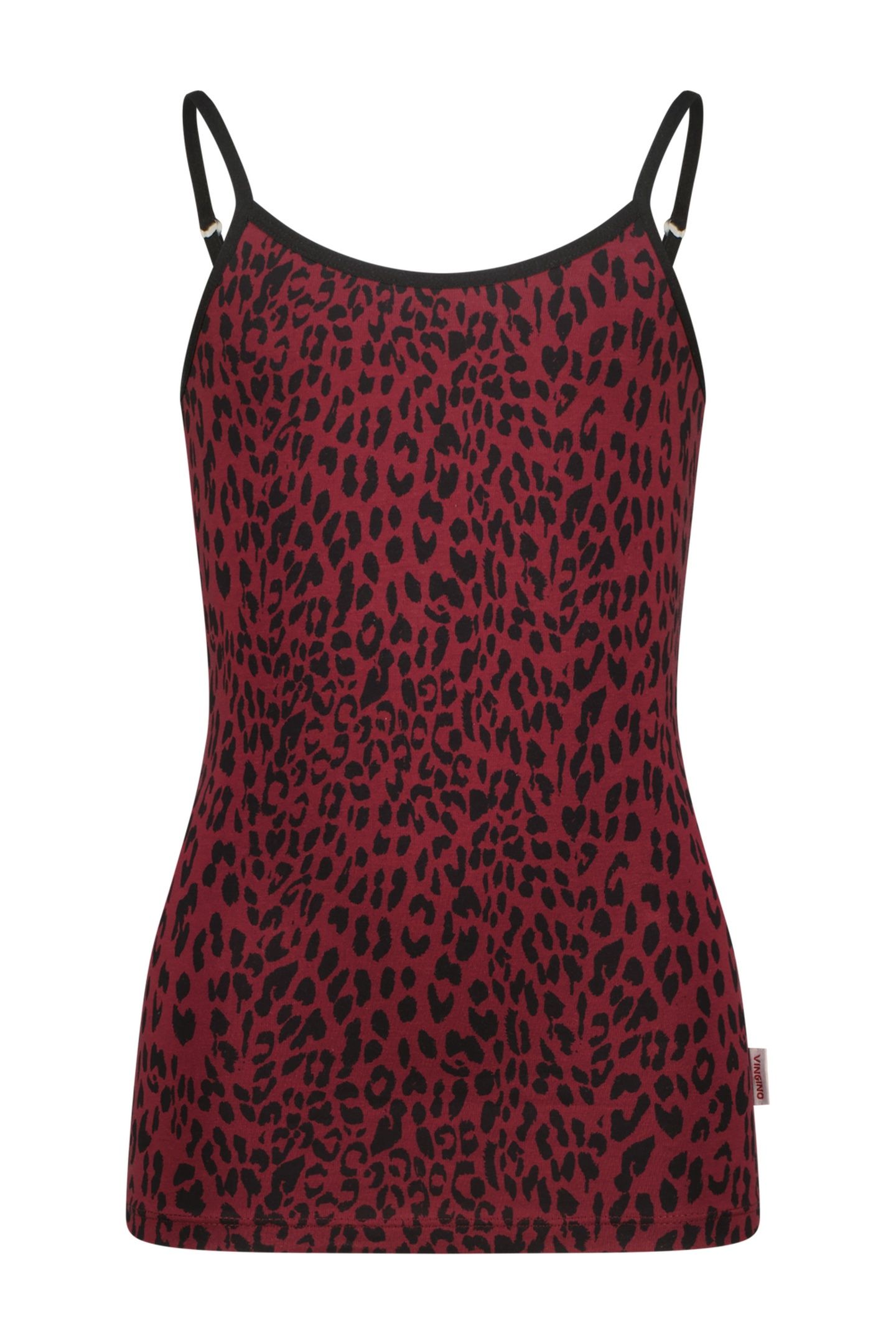 GIRLS ANIMAL SINGLET SET HIPSTER BURGUNDY RED 2