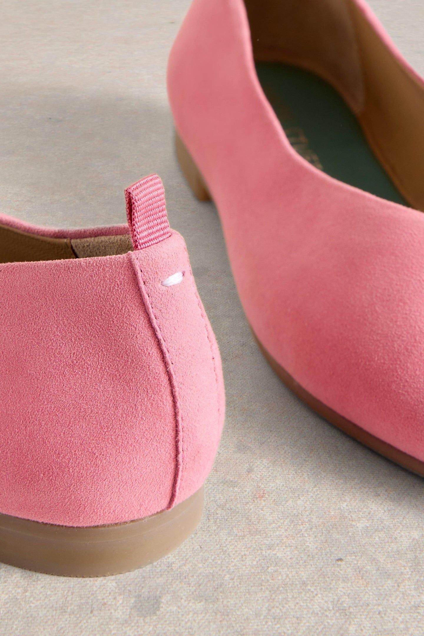 CHERI LEATHER BALLERINA PUMP MID PINK 5