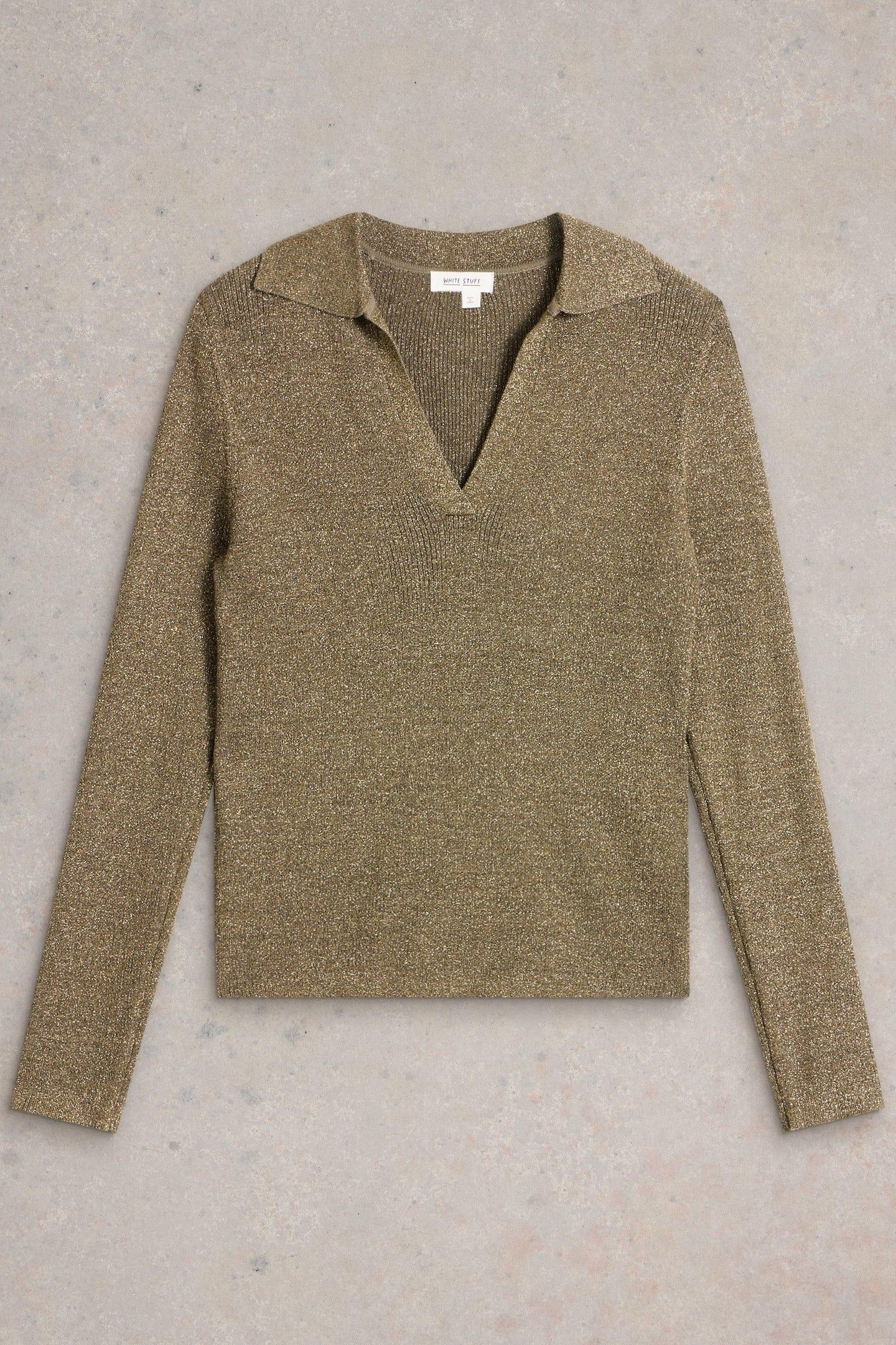 RILEY SPARKLE RIB COLLAR KHAKI GREEN 4
