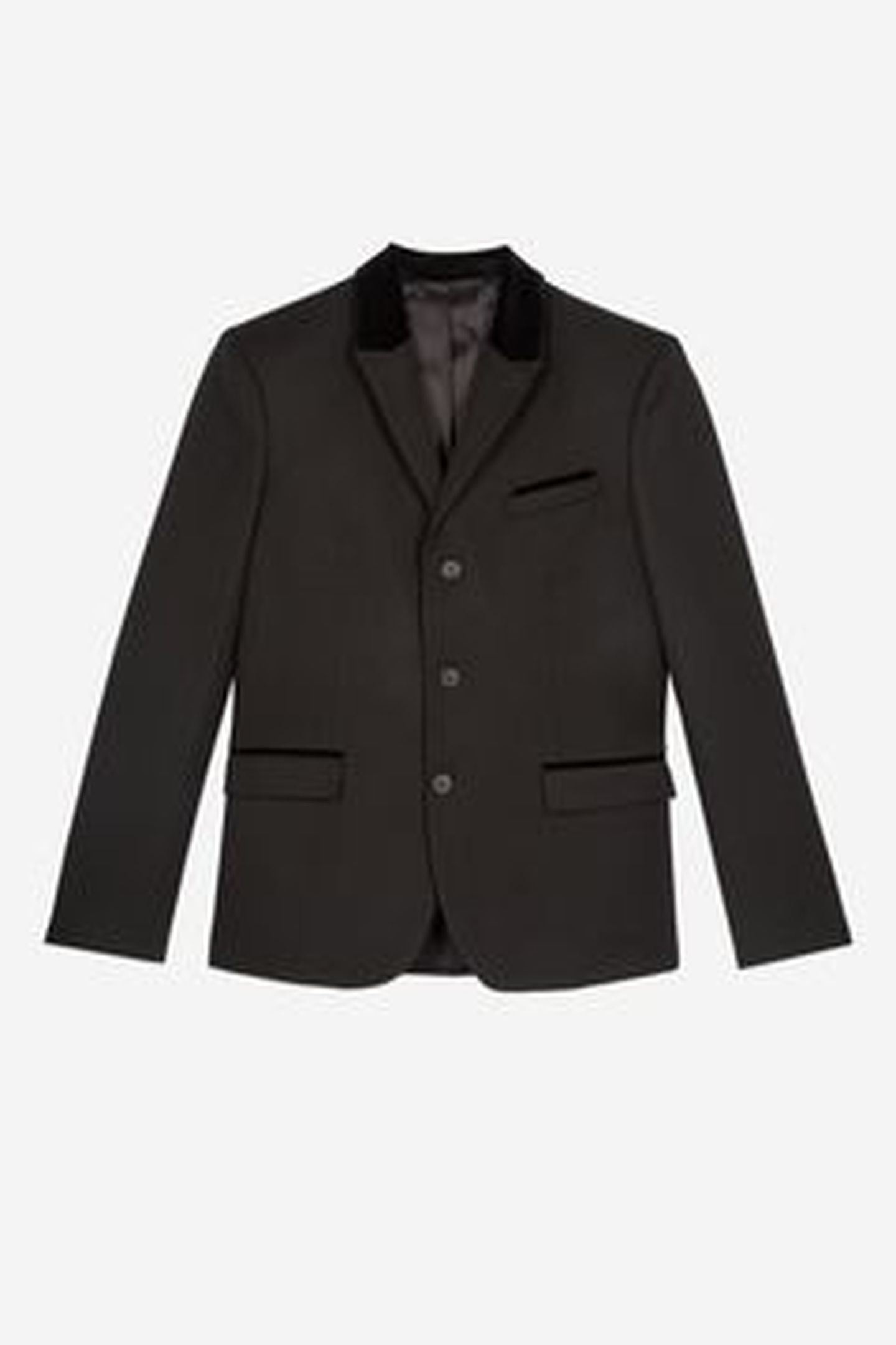 STRAIGHT-CUT JACKET WITH 3 BUTTONS & 3 POCKETS BLACK 9