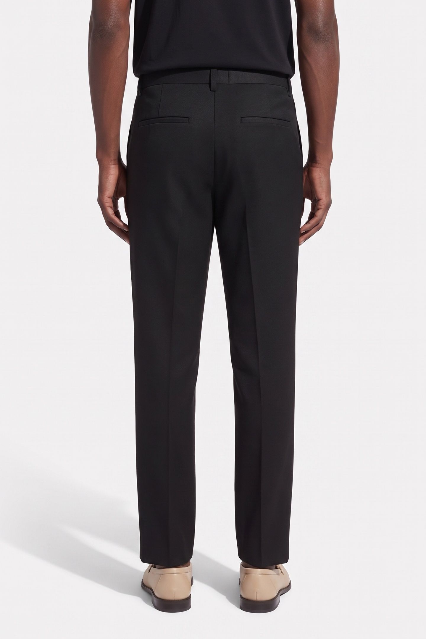 WIDE-LEG-UP TROUSERS WITH TURN-UPS BLACK 2