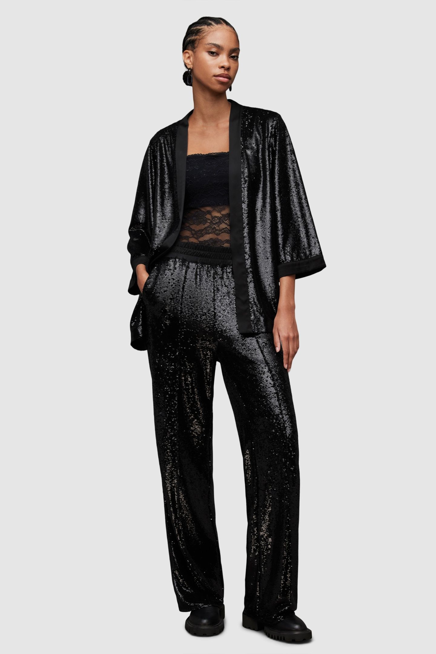 CARINA SEQUIN KIMONO BLACK 3