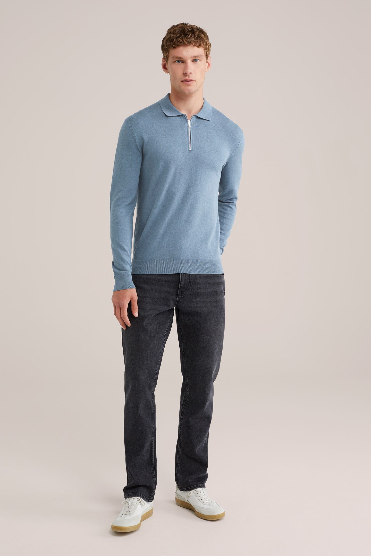 HALFWAY ZIPPER GREYISH BLUE 2