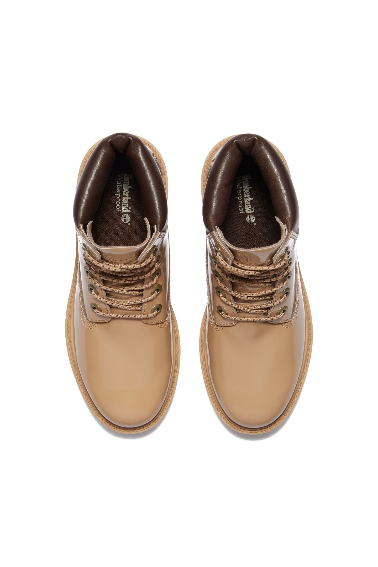 PREMIUM 6 INCH LACE UP WATERPROOF BOOT WHEAT PATENT LEATHER 7