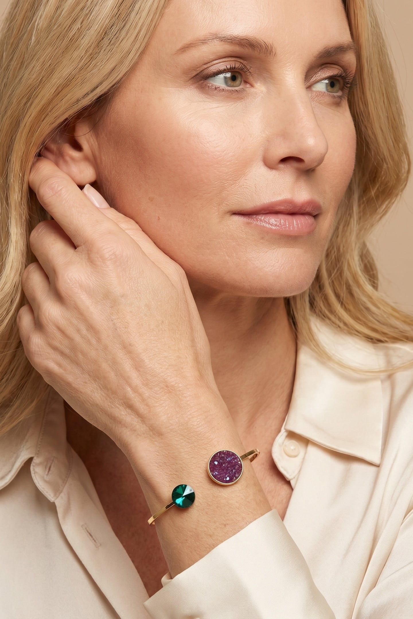 CLASSIC ROCKS BRACELET LIGHT AMETHYST PURPLE, GREEN 4
