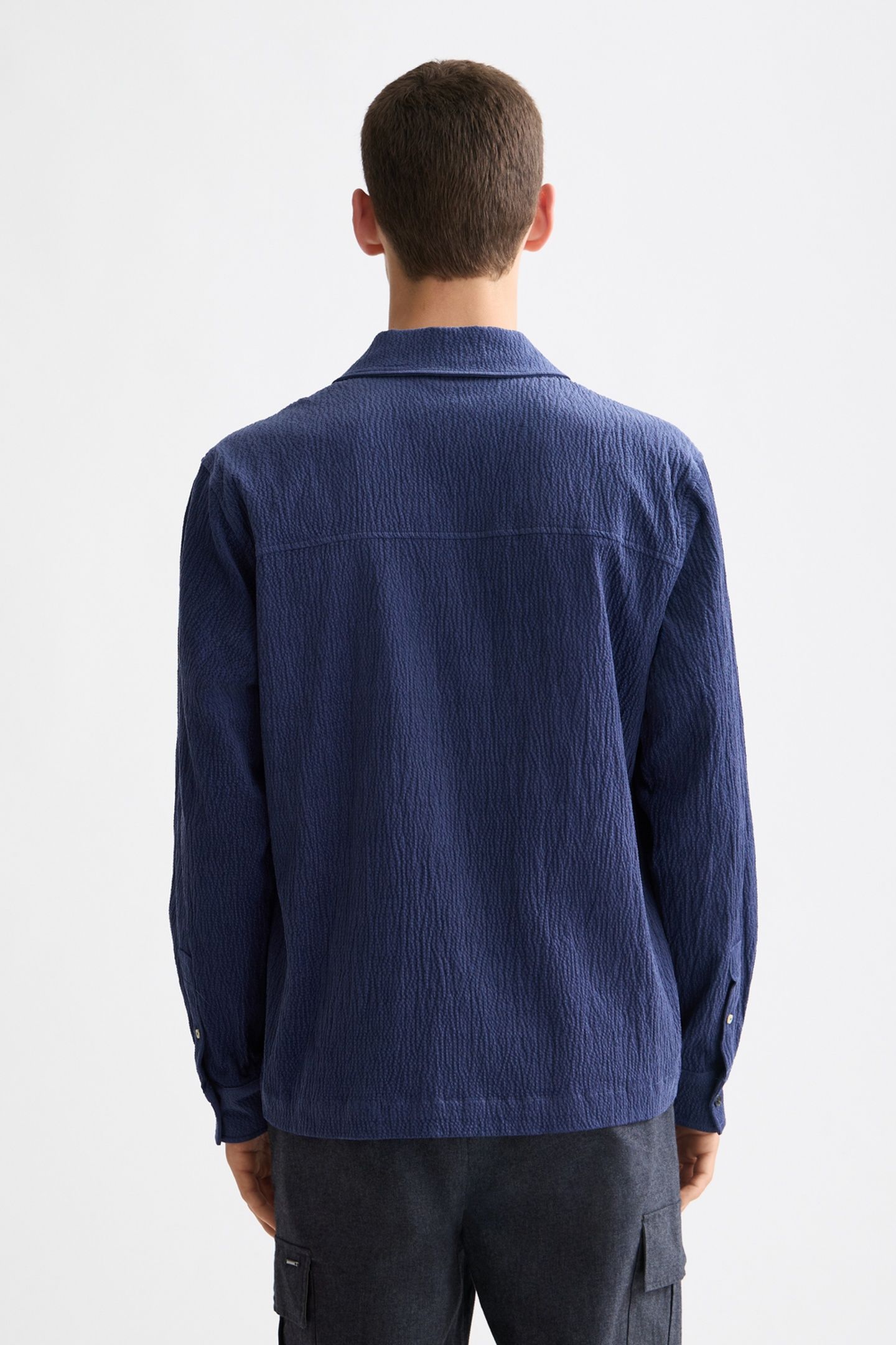 1/4 ZIP CORDUROY SHIRT PEACOAT 3