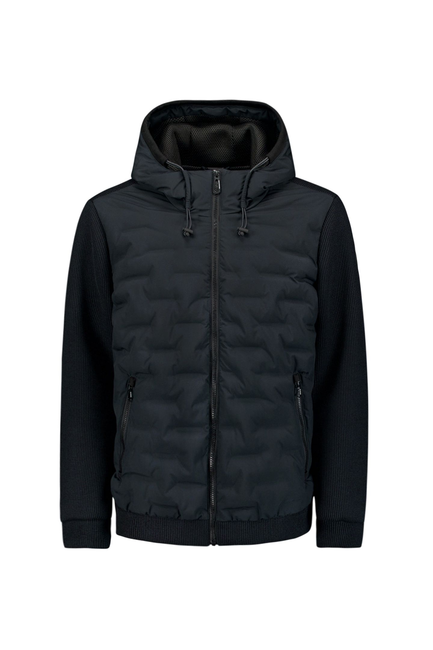 JACKET SHORT FIT SEALED HOODED KNITTED MIX NIGHT 4