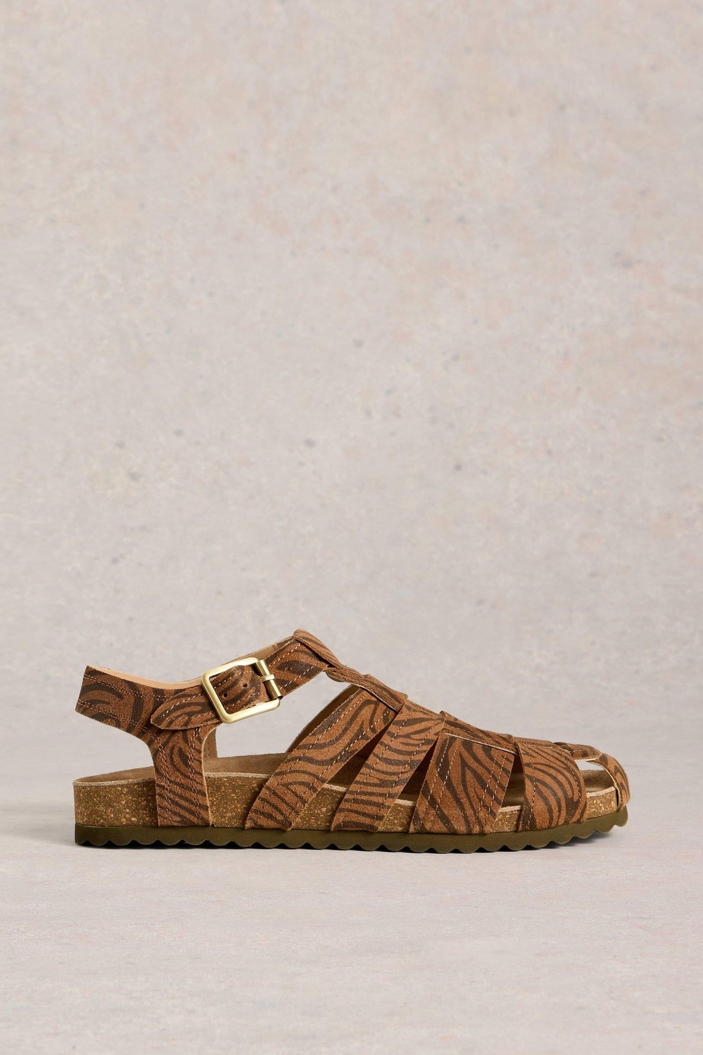 HETTIE FISHERMAN FOOTBED BROWN MULTI 1