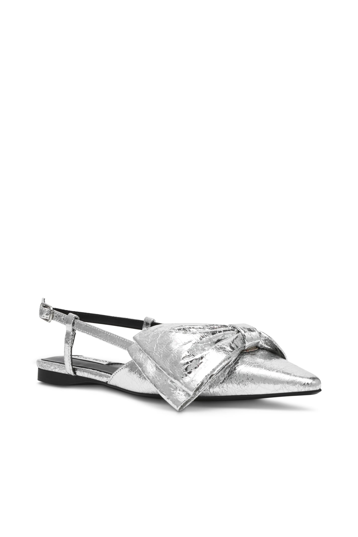 DAZZLED FLAT SHOES SILVER 2