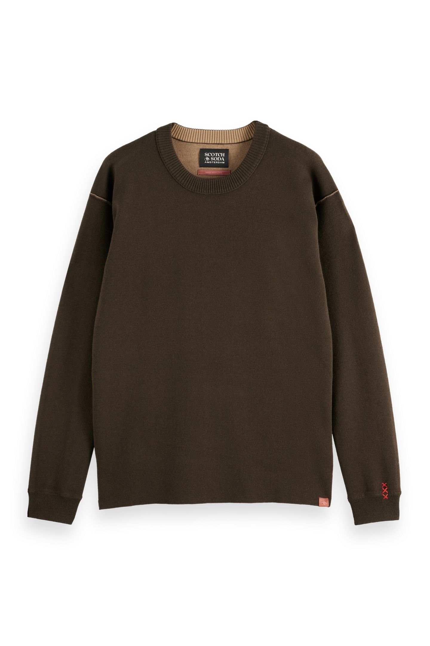 MERINO DOUBLE FACE DROPPED SHOULDER CREWNECK DEMITASSE 4