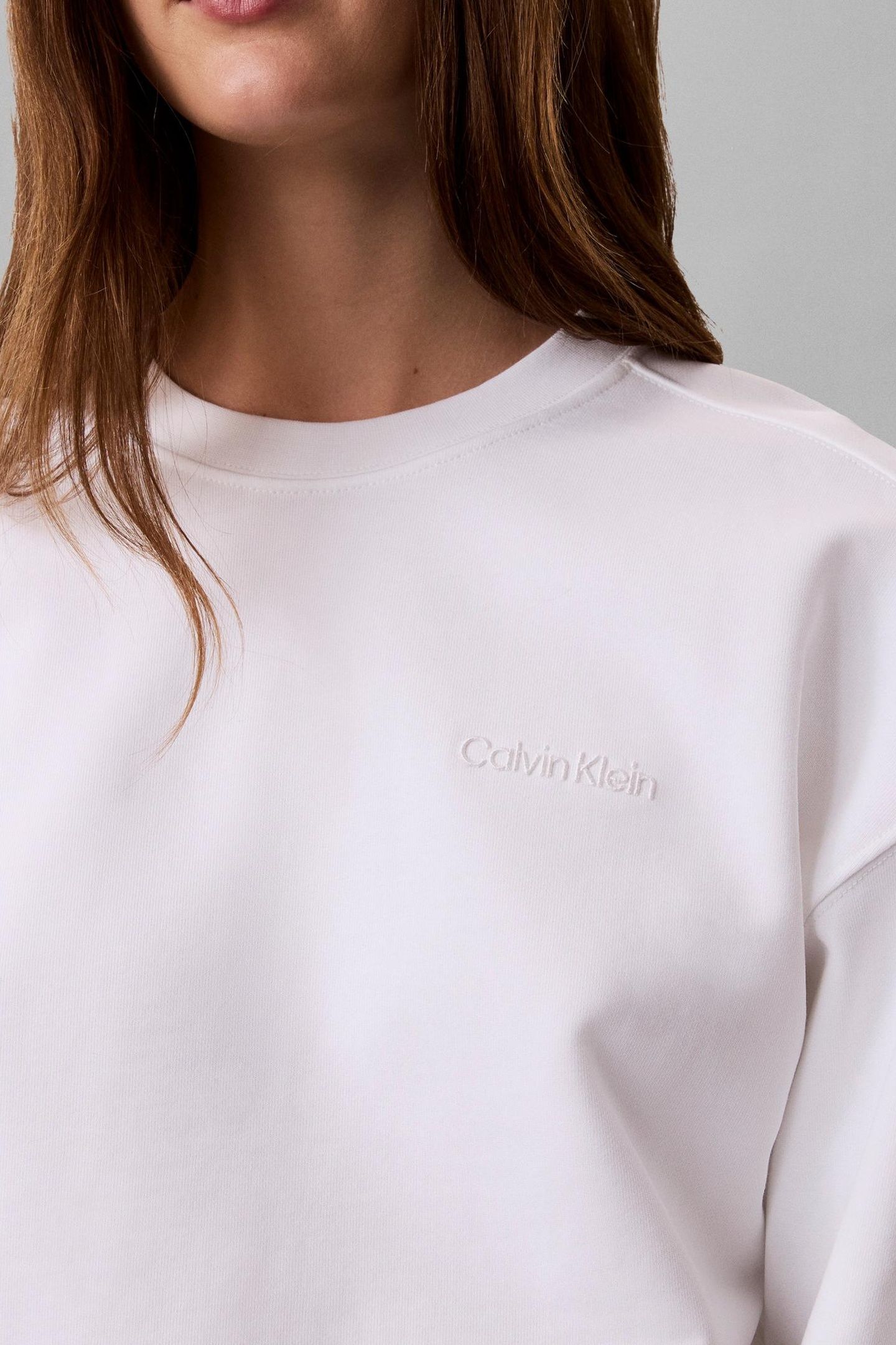 LONG SLEEVE TERRY STANDARD LOGO BRIGHT WHITE 5