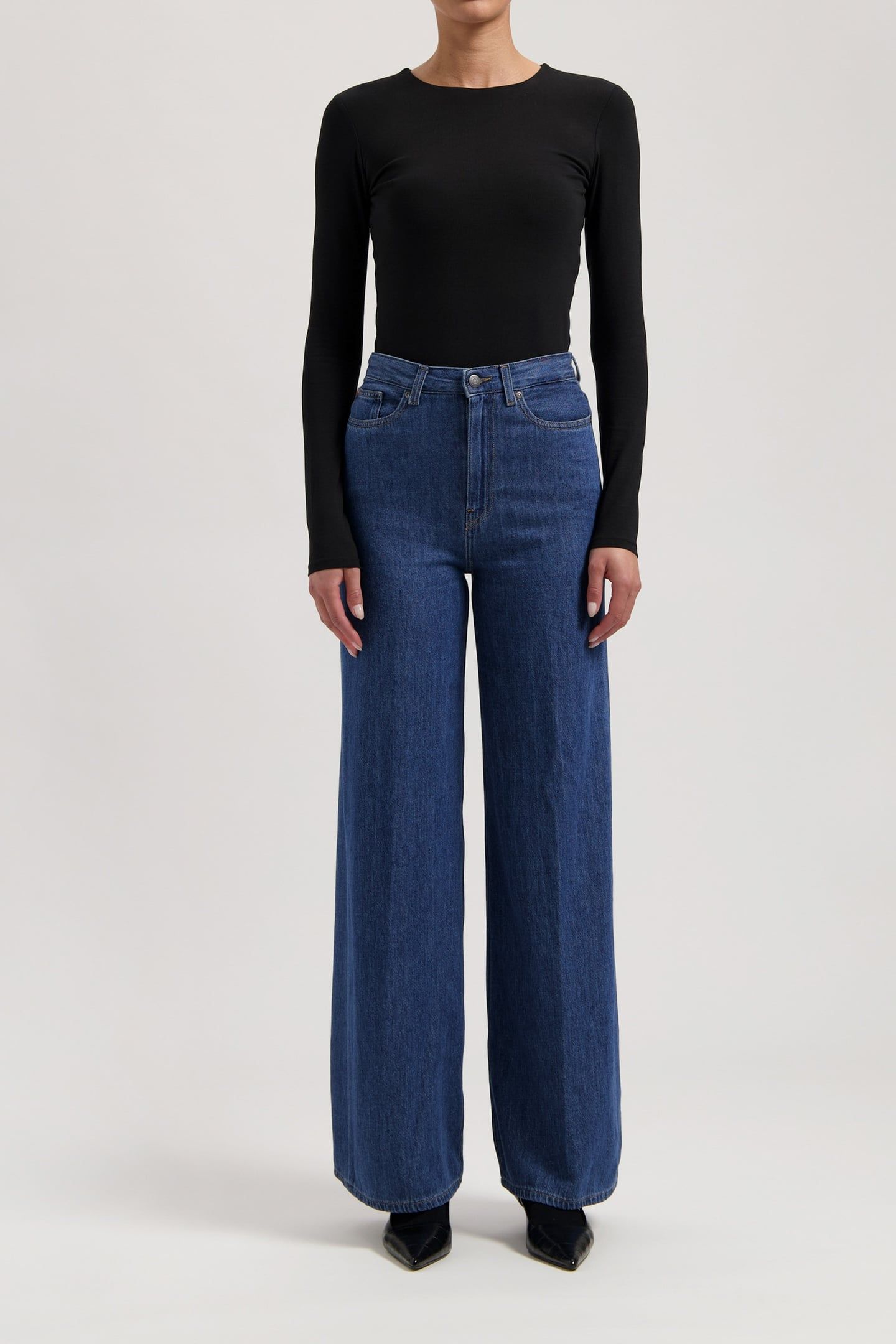 SARA HIGH LOOSE FLOW STONE INDIGO 2