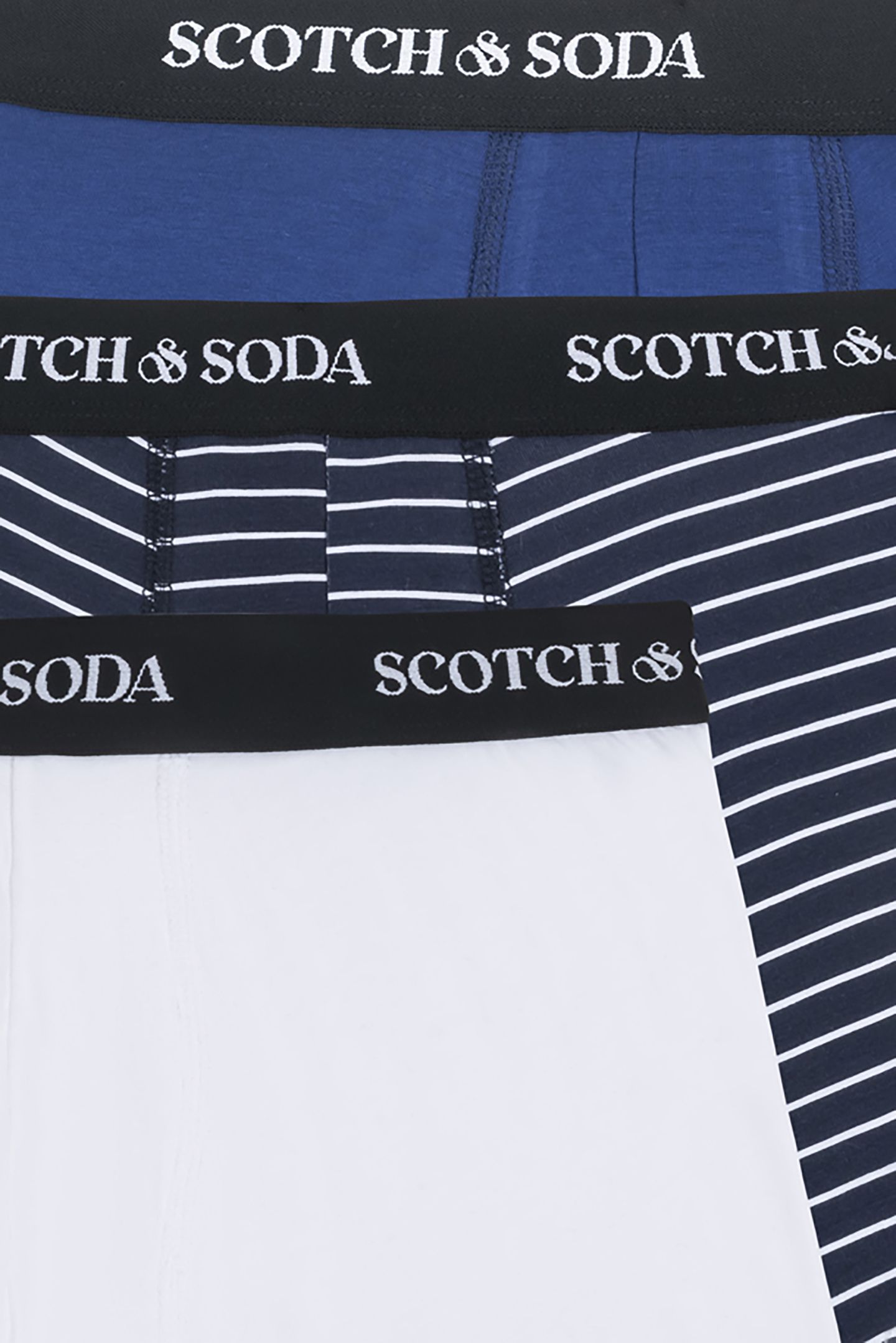 3PK MENS COTTON STRETCH BOXER BRIEF NAVY / WHITE 2