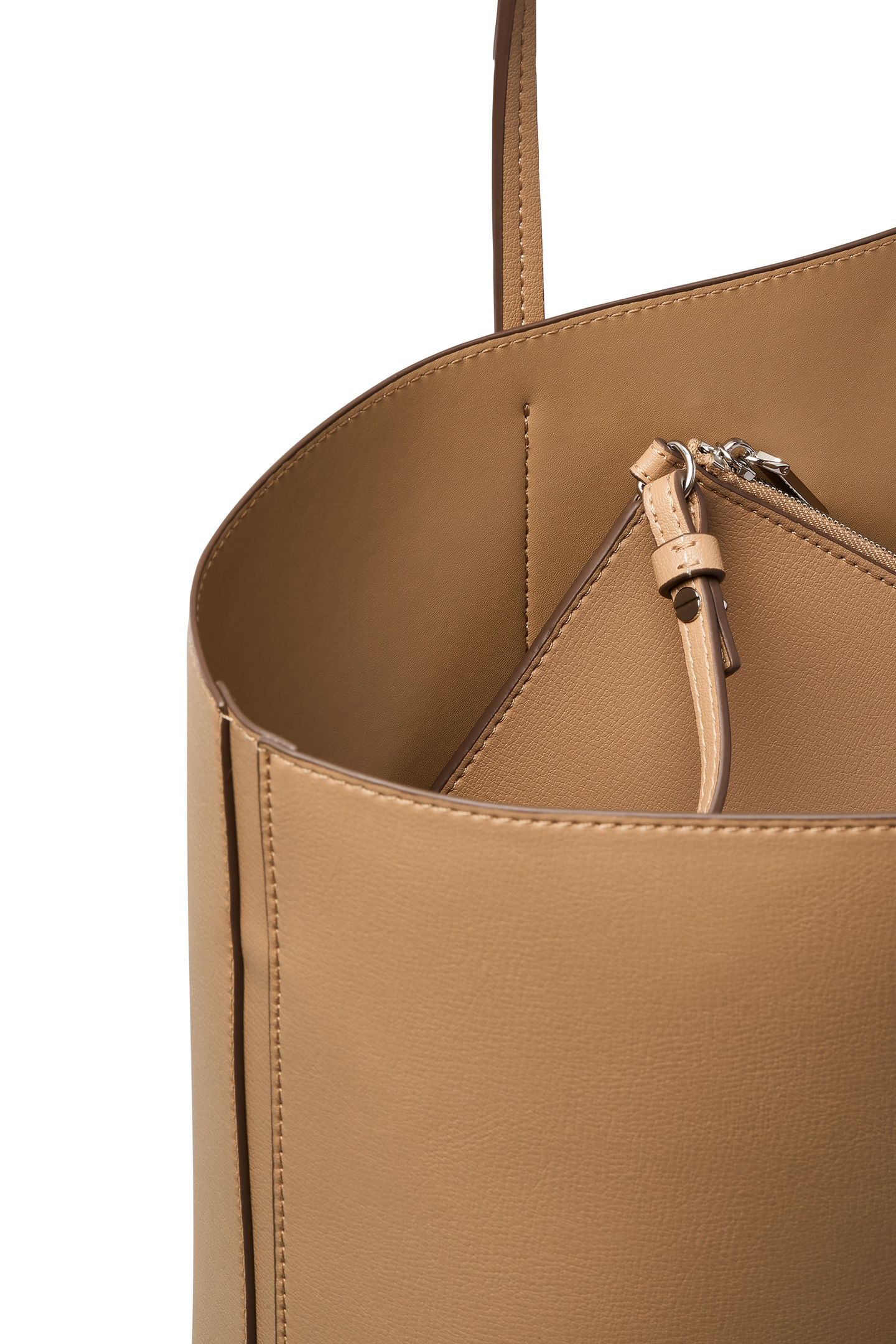 FOIL LOGO TOTE BAG WITH POUCH TANNIN 3