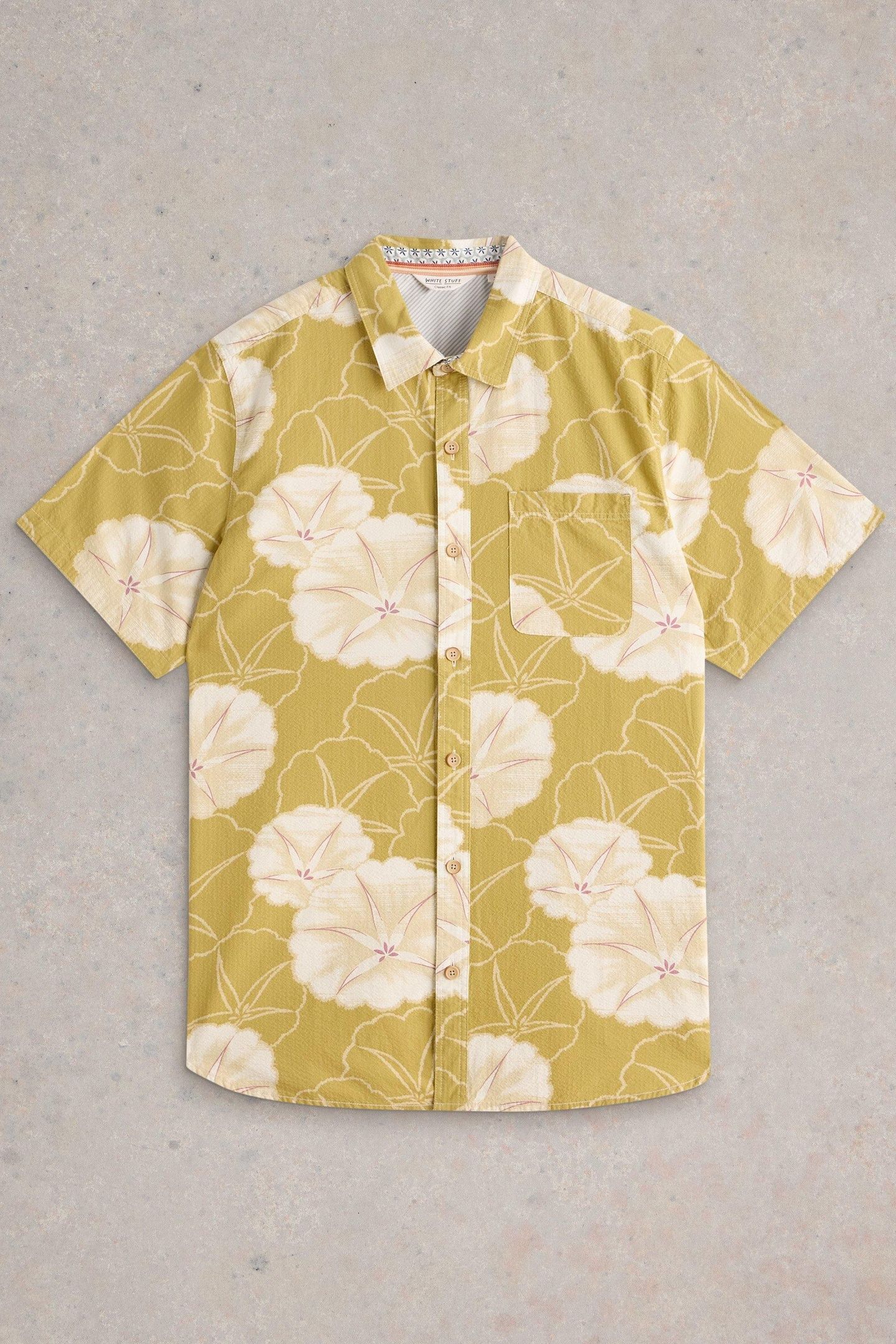 FINSBURY FLORAL PRINTED SHIRT GREEN PRINT 4