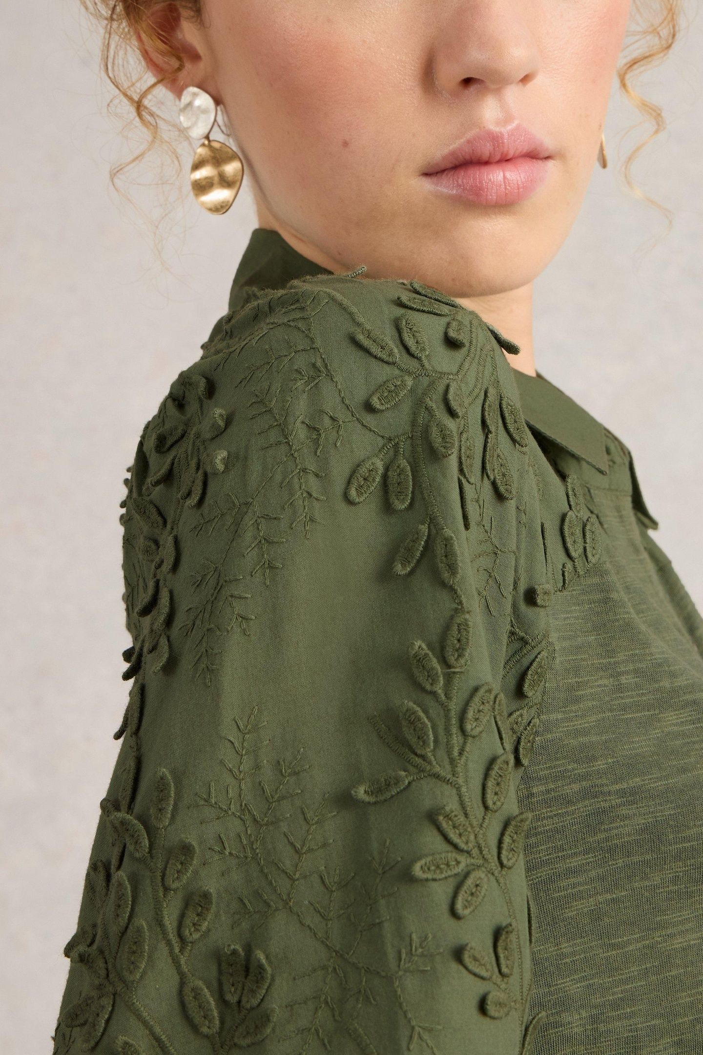 RUA EMBROIDERED DRESS DUSTY GREEN 5