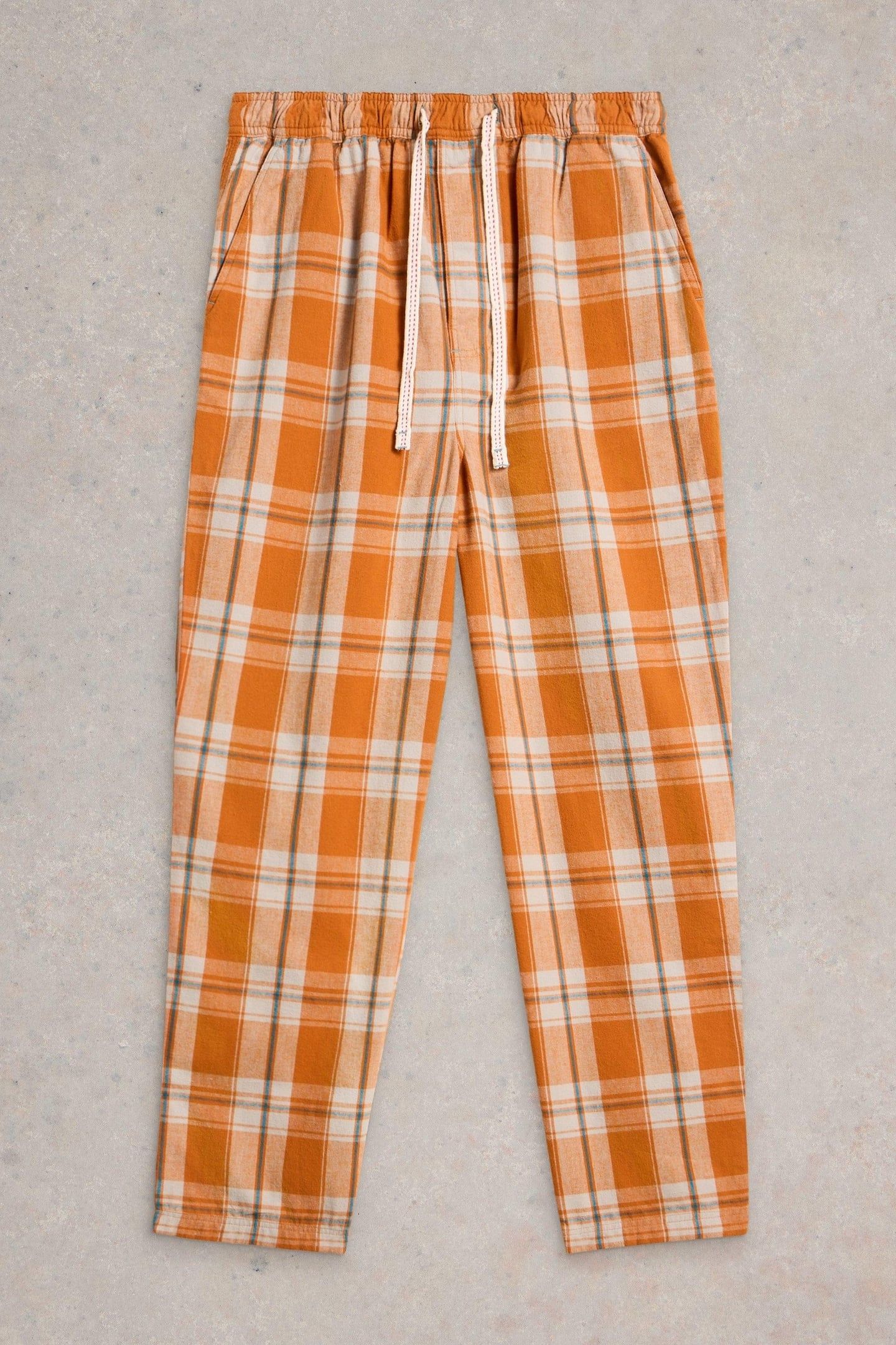 FLANNEL CHECK BOTTOM ORANGE MULTI 1