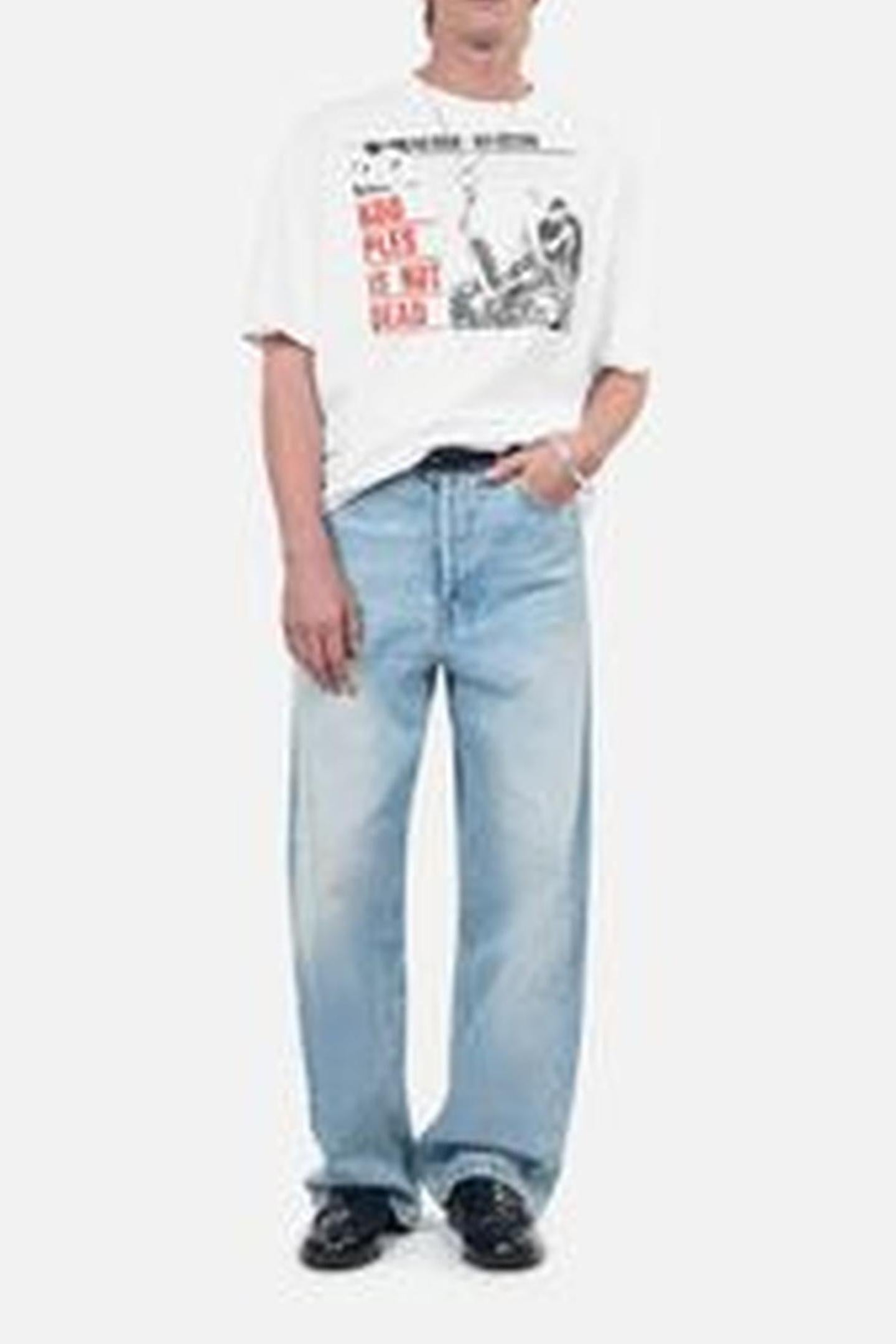 SHORT-SLEEVED T-SHIRT WITH PRINT ON THE FRONT ECRU 1