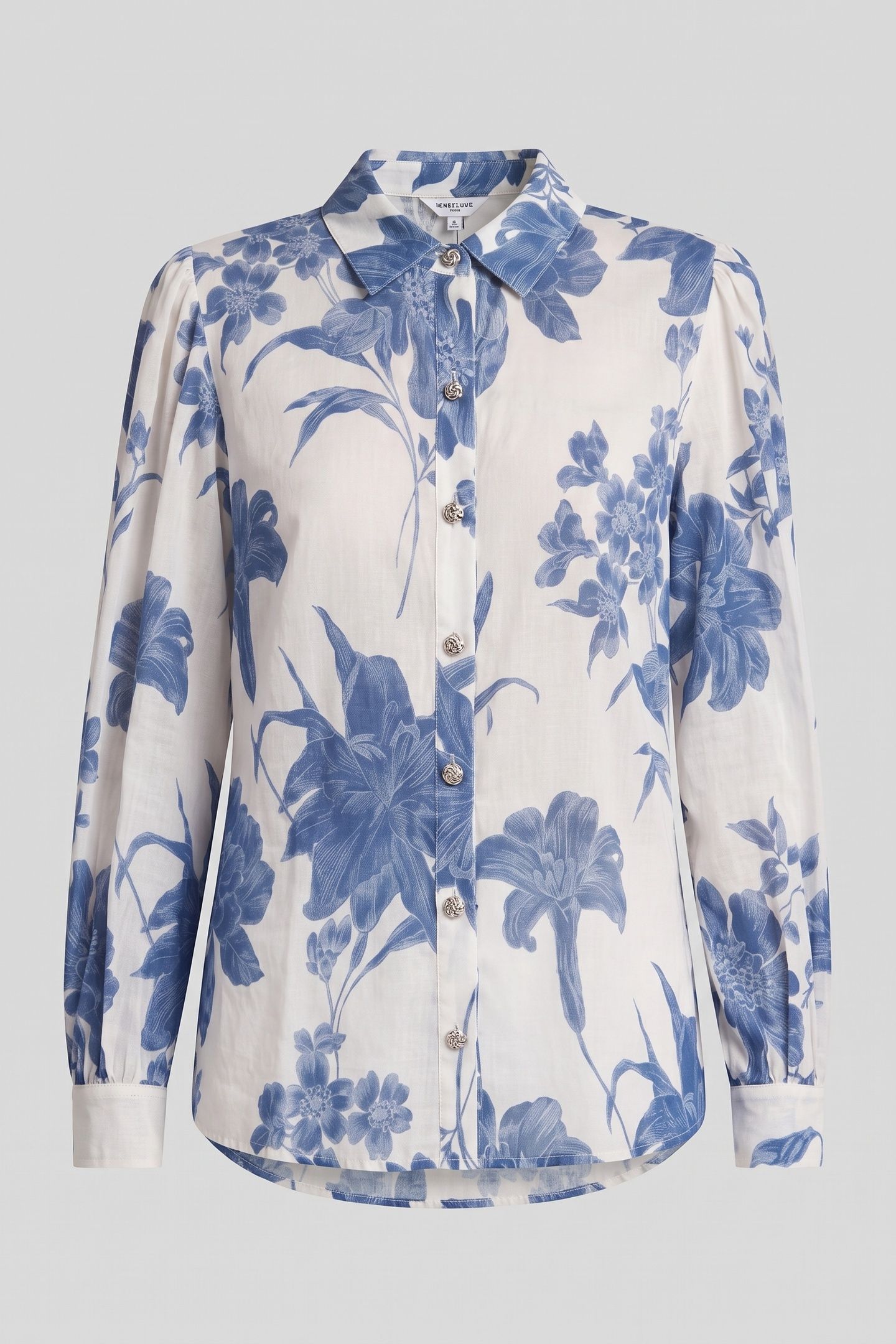 GUESS ECO LS CLARA BUTTON UP T DREAMING LILIES PRIN 3