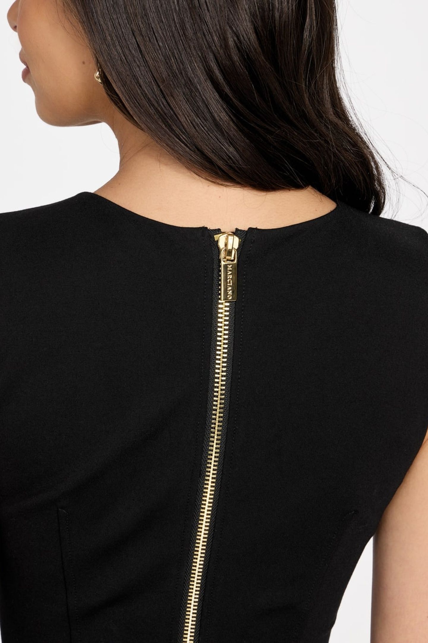 GWEN SL ZIP MIDI DRE JET BLACK A996 4