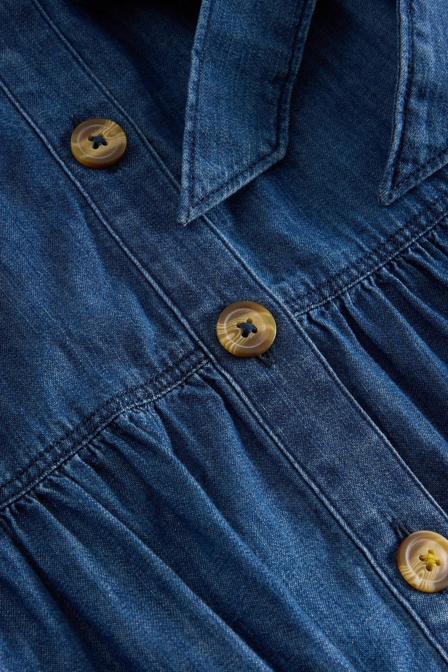 MINA TIERED DENIM DRESS MID DENIM 7