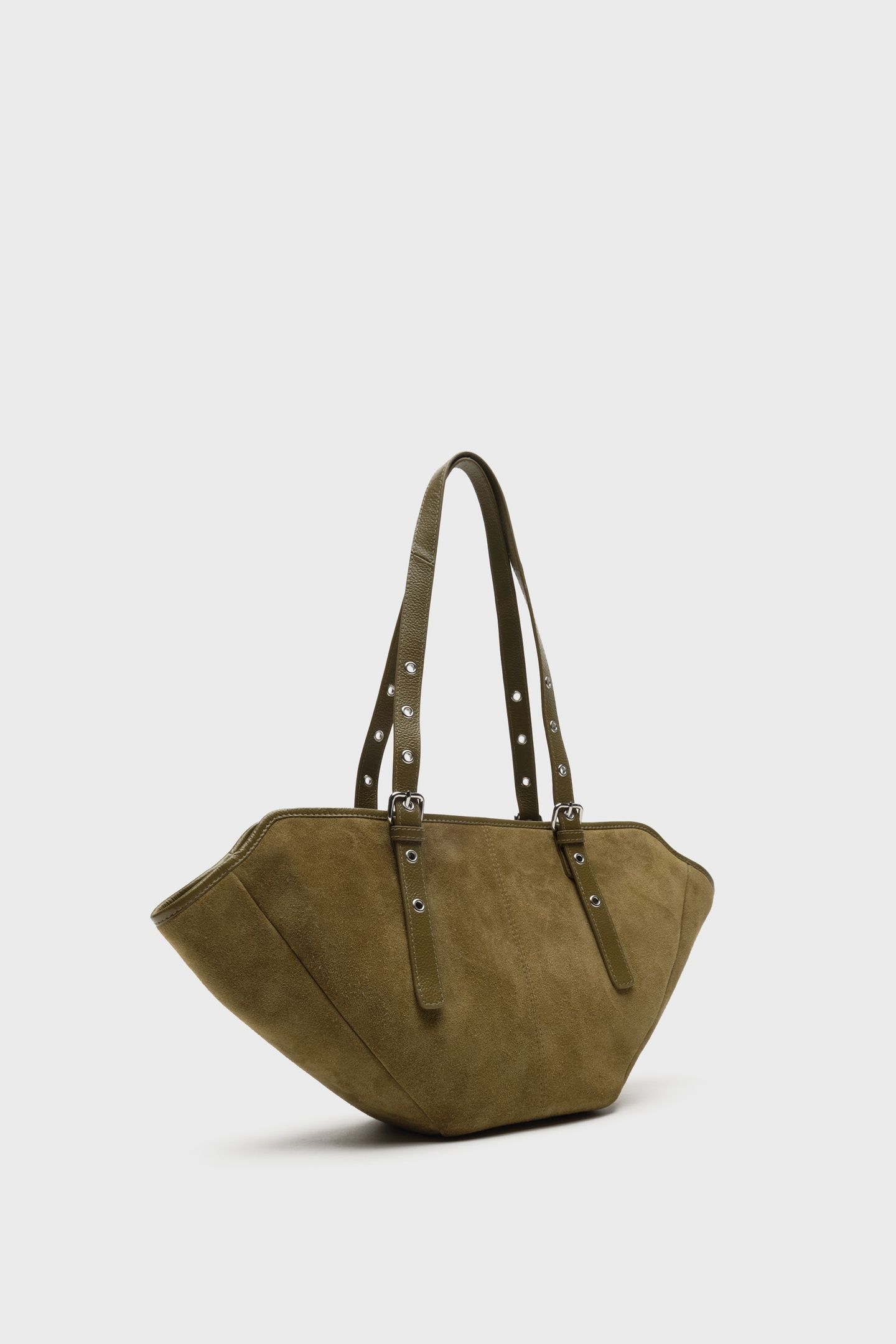 SMALL NORA SUEDE DUSTY OLIVE 2